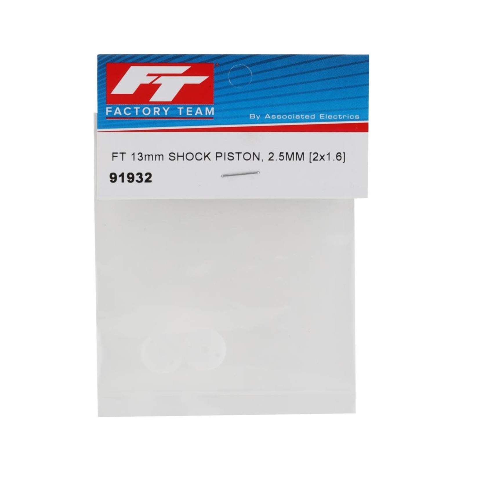 Team Associated Team Associated Factory Team 13mm 2.5mm Shock Piston (2) (2x1.6mm) #91932