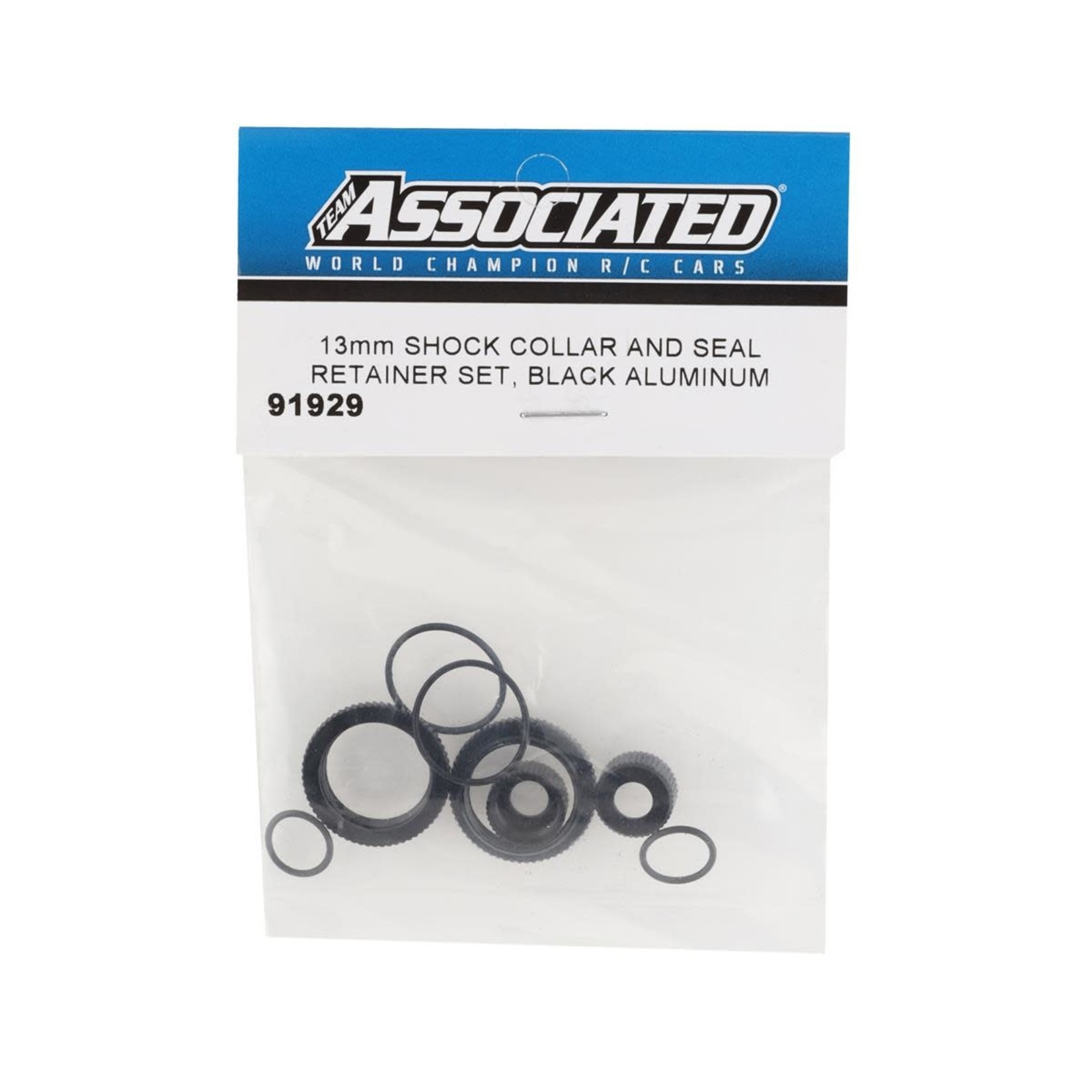Team Associated Team Associated 13mm Shock Collar & Seal Retainer Set (Black) #91929
