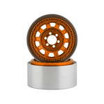 Vanquish Products #VPS08706 Vanquish Products KMC KM236 Tank 2.2" Beadlock Crawler Wheels (Orange) (2)