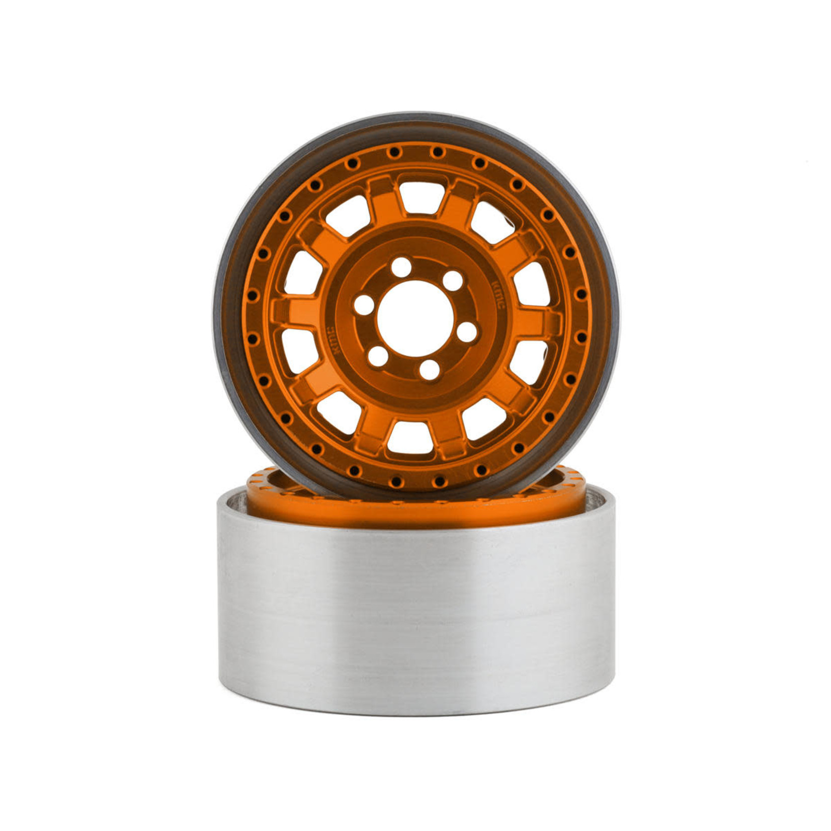 Vanquish Products #VPS08706 Vanquish Products KMC KM236 Tank 2.2" Beadlock Crawler Wheels (Orange) (2)
