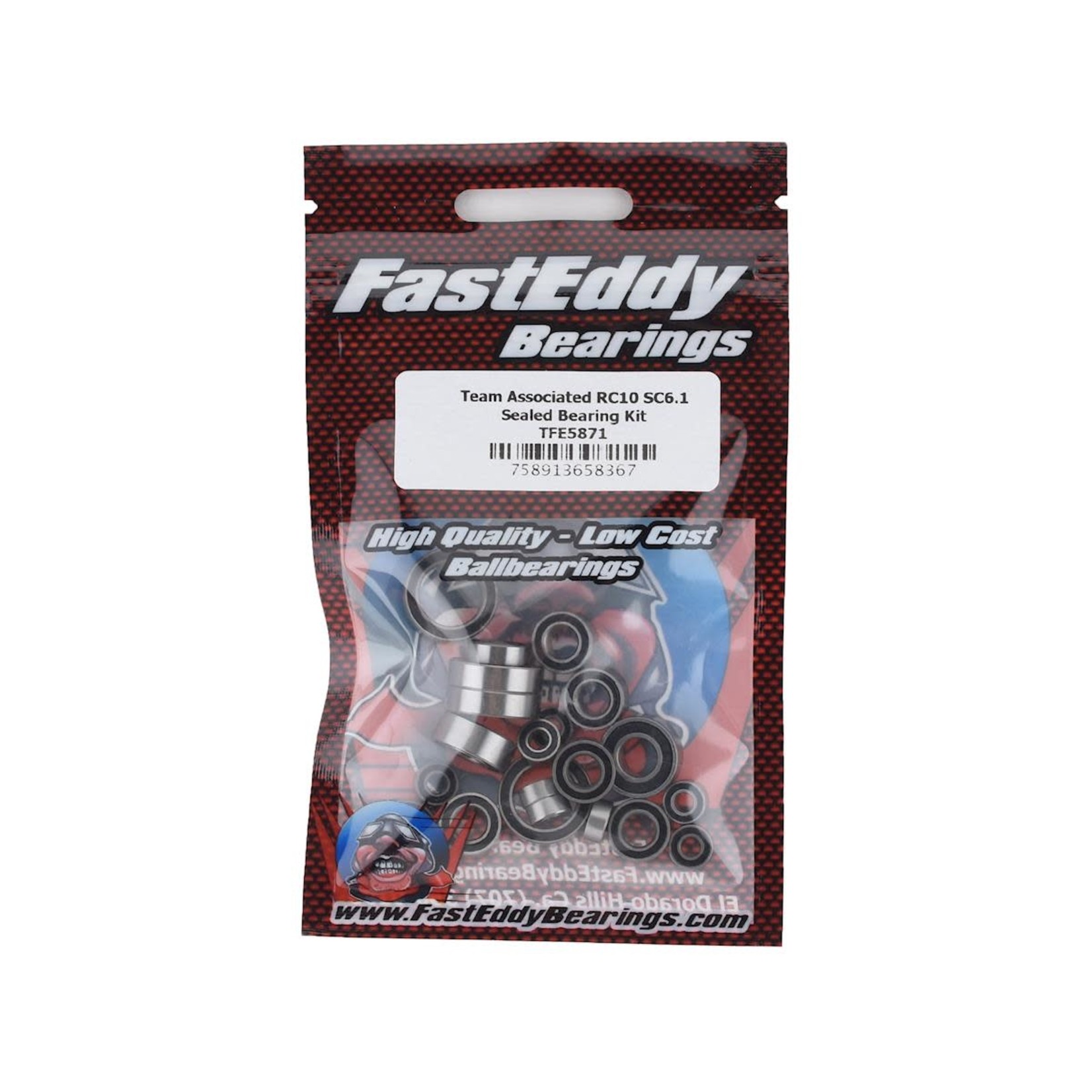 FastEddy #TFE5871 FastEddy Team Associated RC10 SC6.1 Sealed Bearing Kit