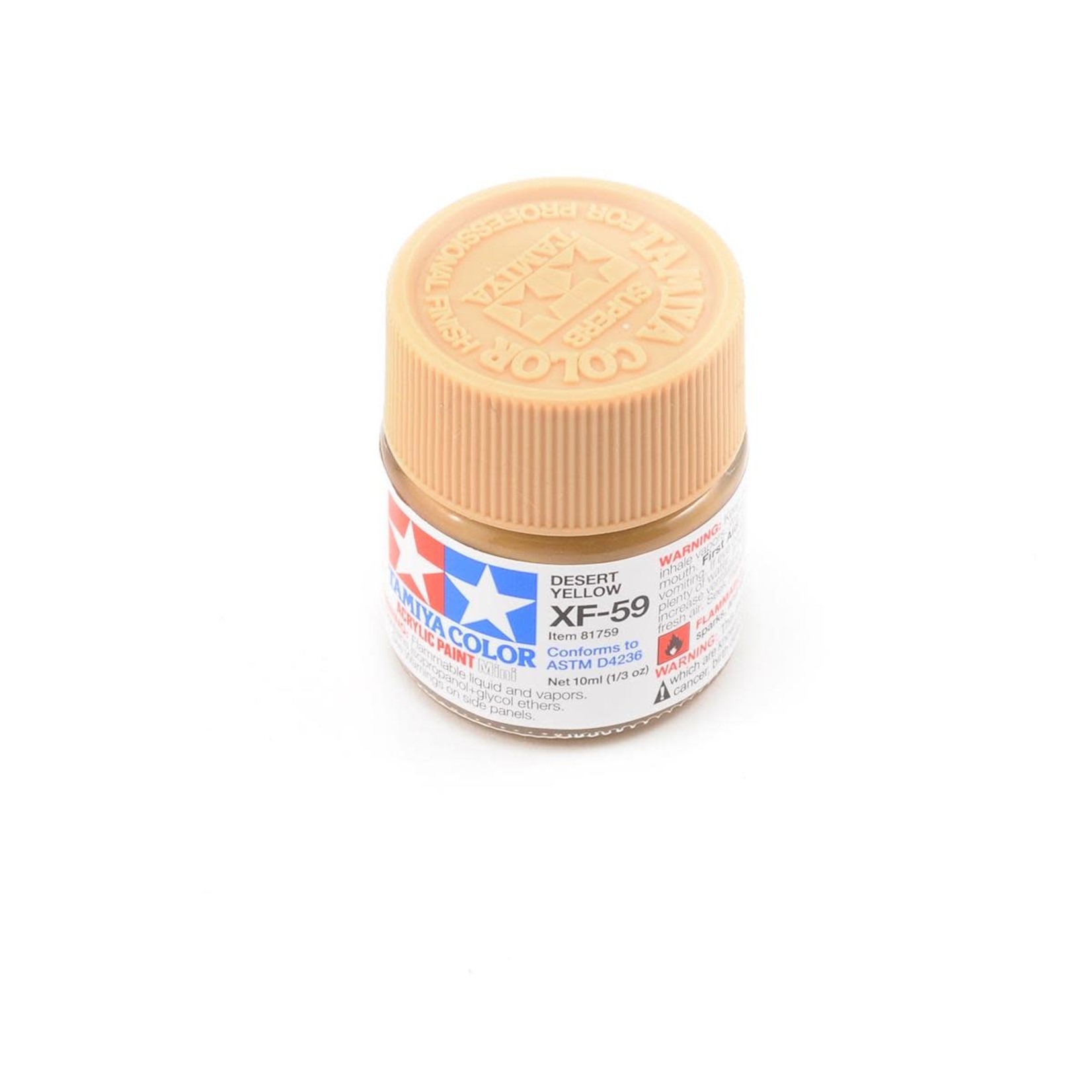 Tamiya #81759 Tamiya XF-59 Flat Desert Yellow Acrylic Paint (10ml)