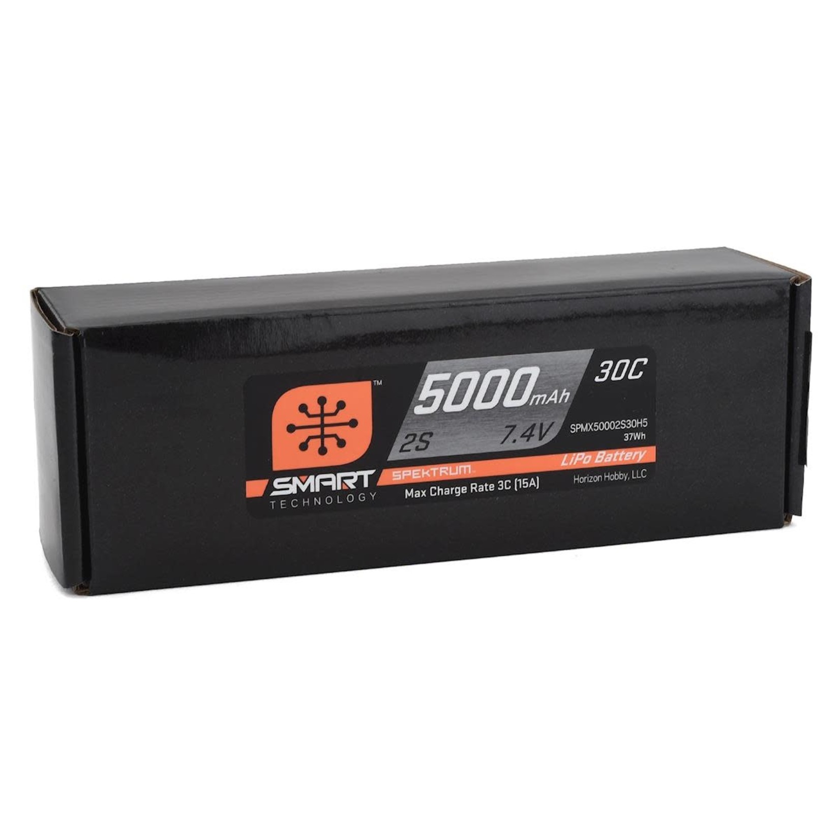Spektrum #SPMX50002S30H5 Spektrum RC 2S Smart LiPo Hard Case Battery Pack w/IC5 Connector (7.4V/5000mAh)