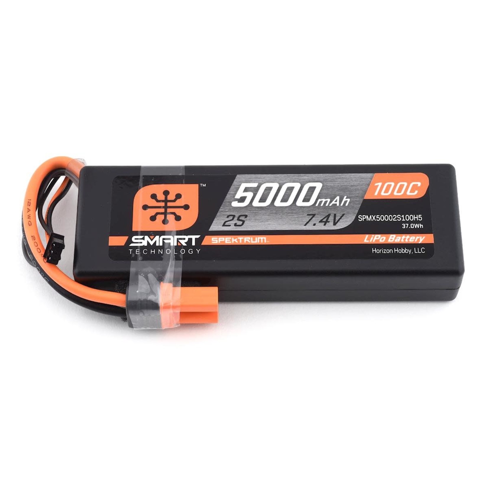Spektrum #SPMX50002S100H5 Spektrum RC 2S Smart LiPo Hard Case 100C Battery Pack (7.4V/5000mAh) w/IC5 Connector