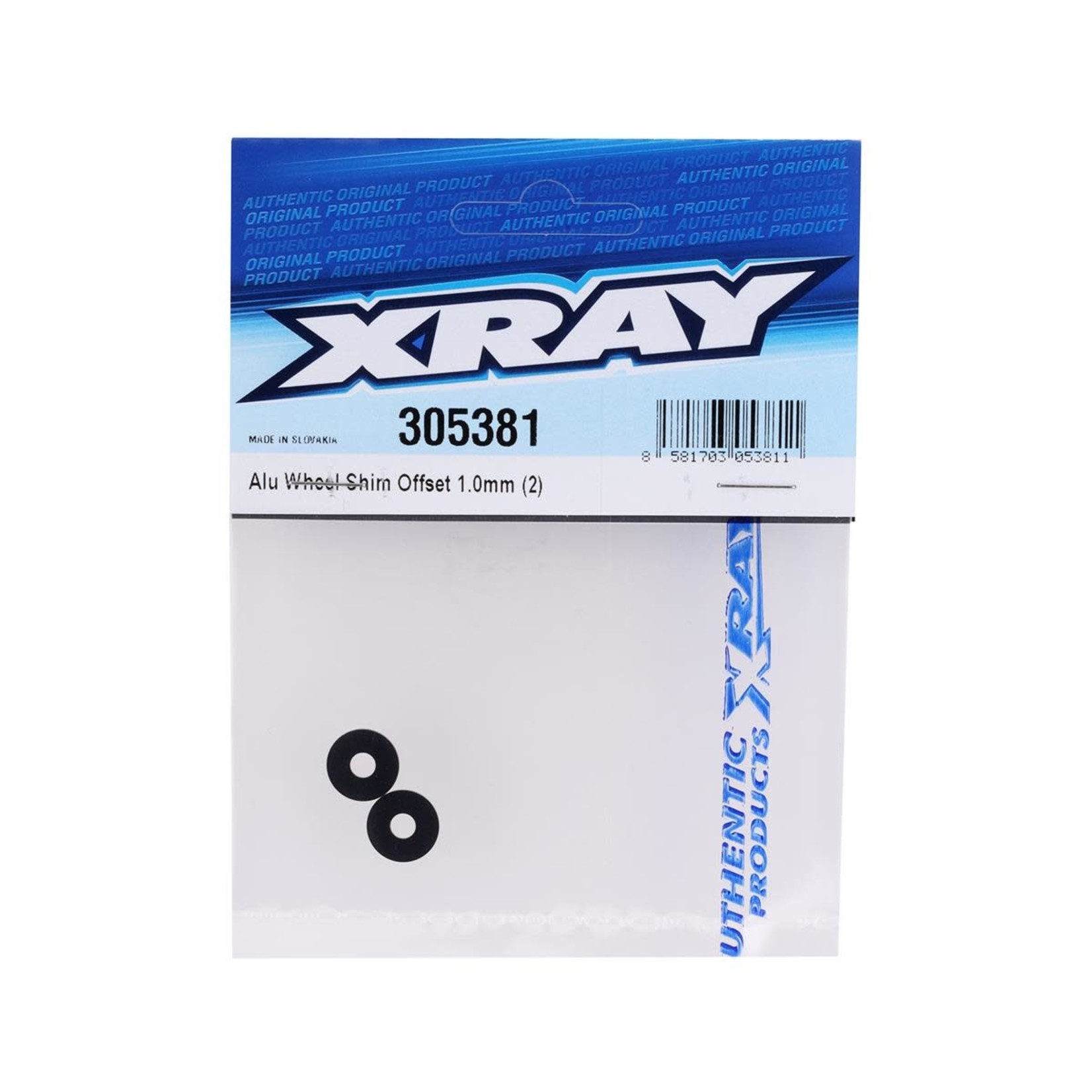 Redcat Racing #305381 XRAY 1.0mm Aluminum Offset Wheel Shim (2)