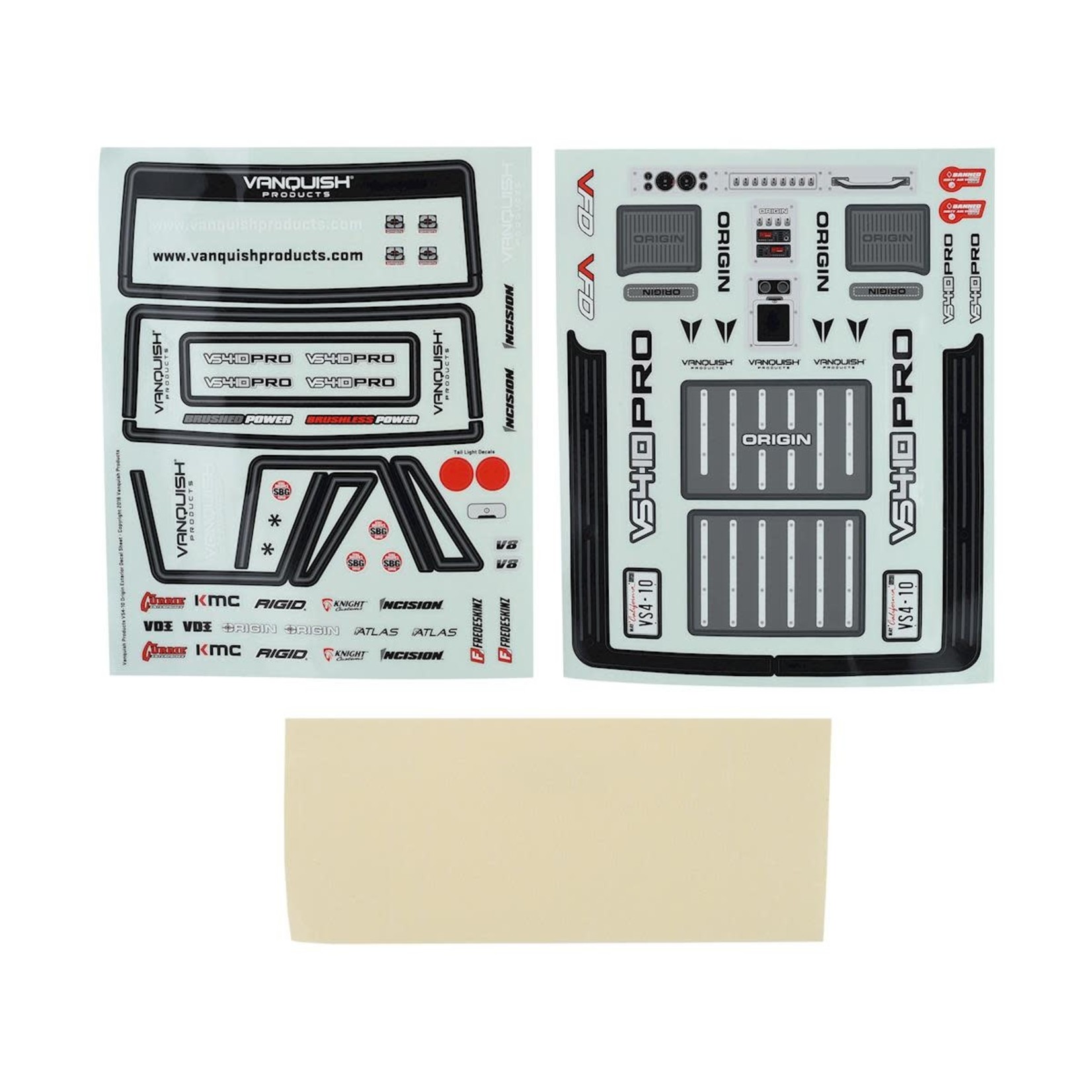 Vanquish Products #VPS10121 Vanquish Products VS4-10 Origin Halfcab Body Set (Clear)