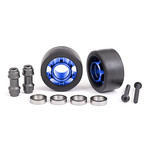 Traxxas #7775X Traxxas X-Maxx/XRT Wheelie Bar Wheels (Blue-Anodized)