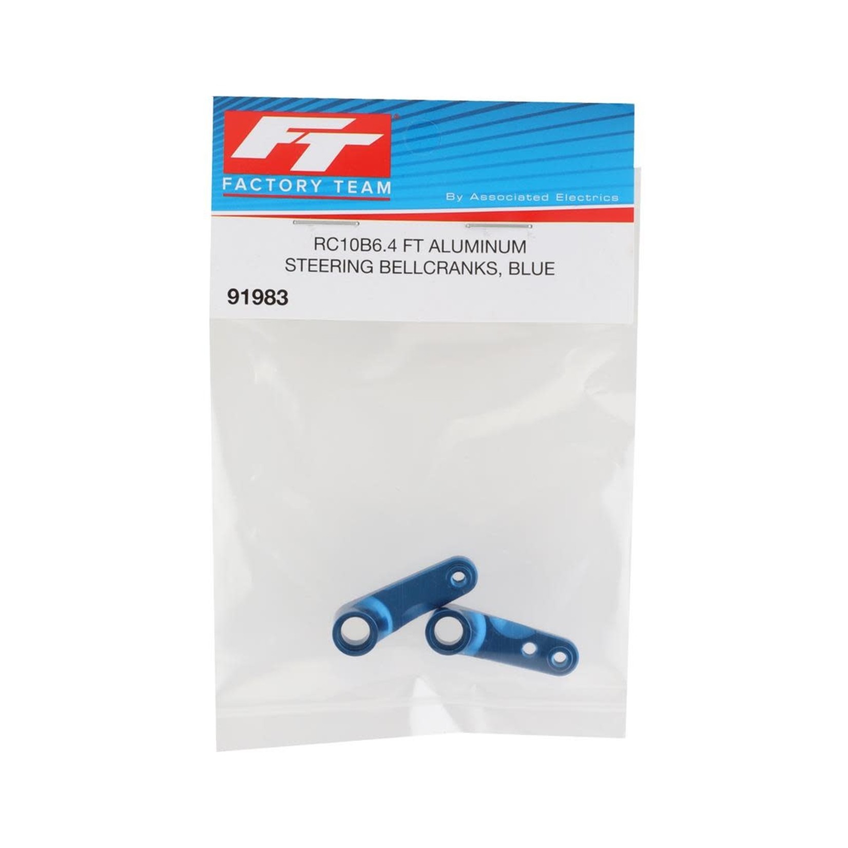 Team Associated #91983 Team Associated RC10B6.4 Factory Team Steering Bell Cranks (Blue)