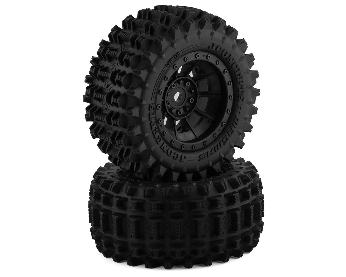 JConcepts Magma PreMounted Monster Truck Tires w/Hazard Wheel (Black