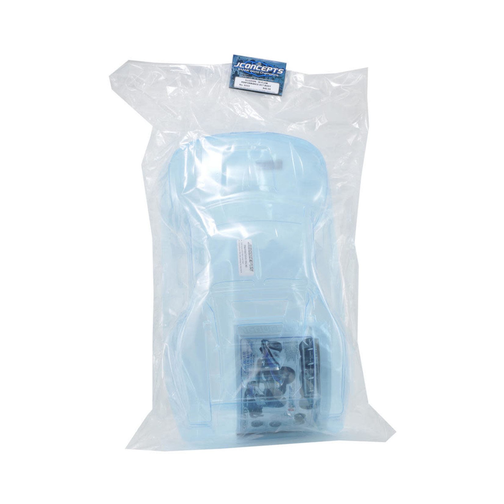 JConcepts #0222 JConcepts Illuzion Hi Flow Short Course Body (Clear) One Size Fits Most