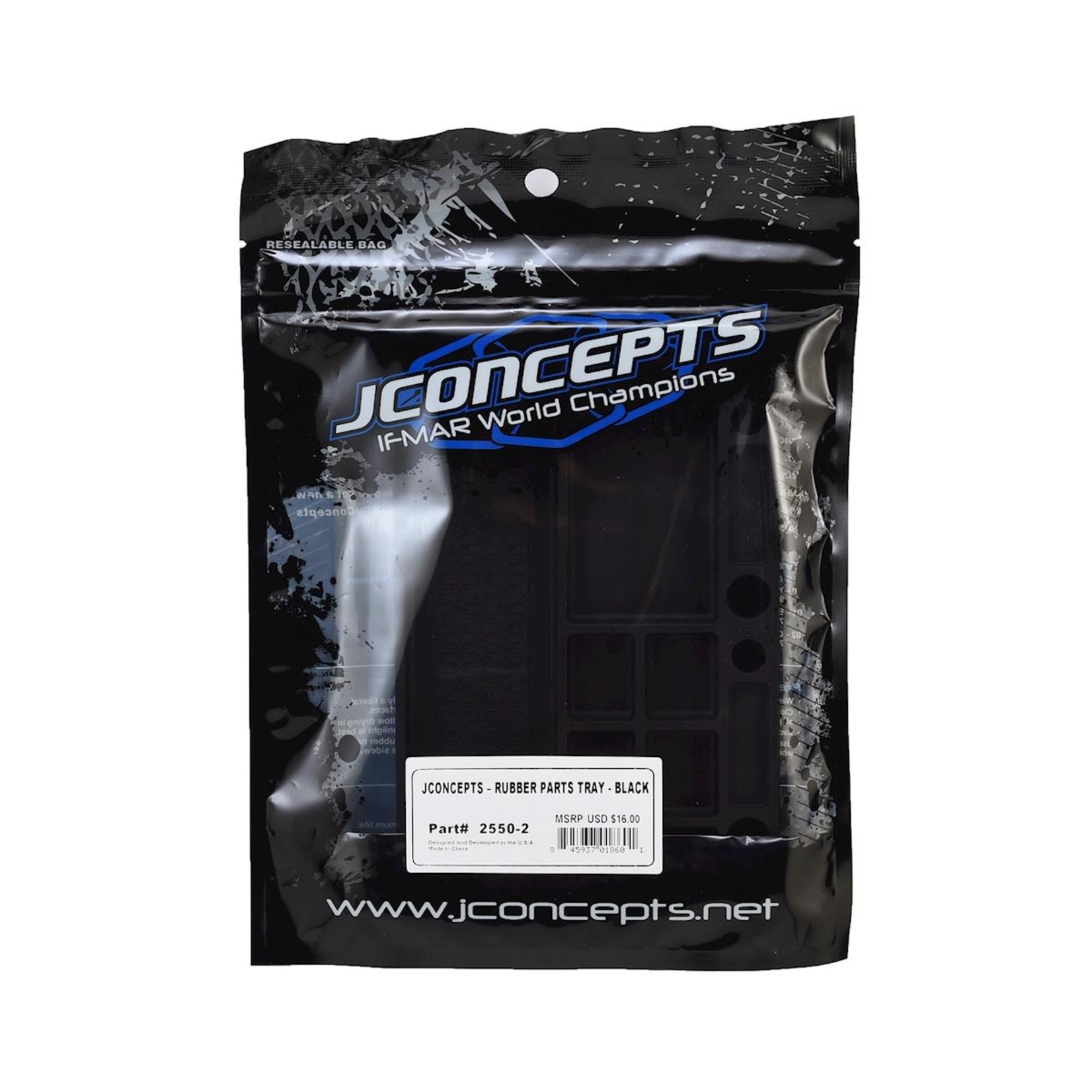 JConcepts #2550-2 JConcepts Rubber Parts Tray (Black)