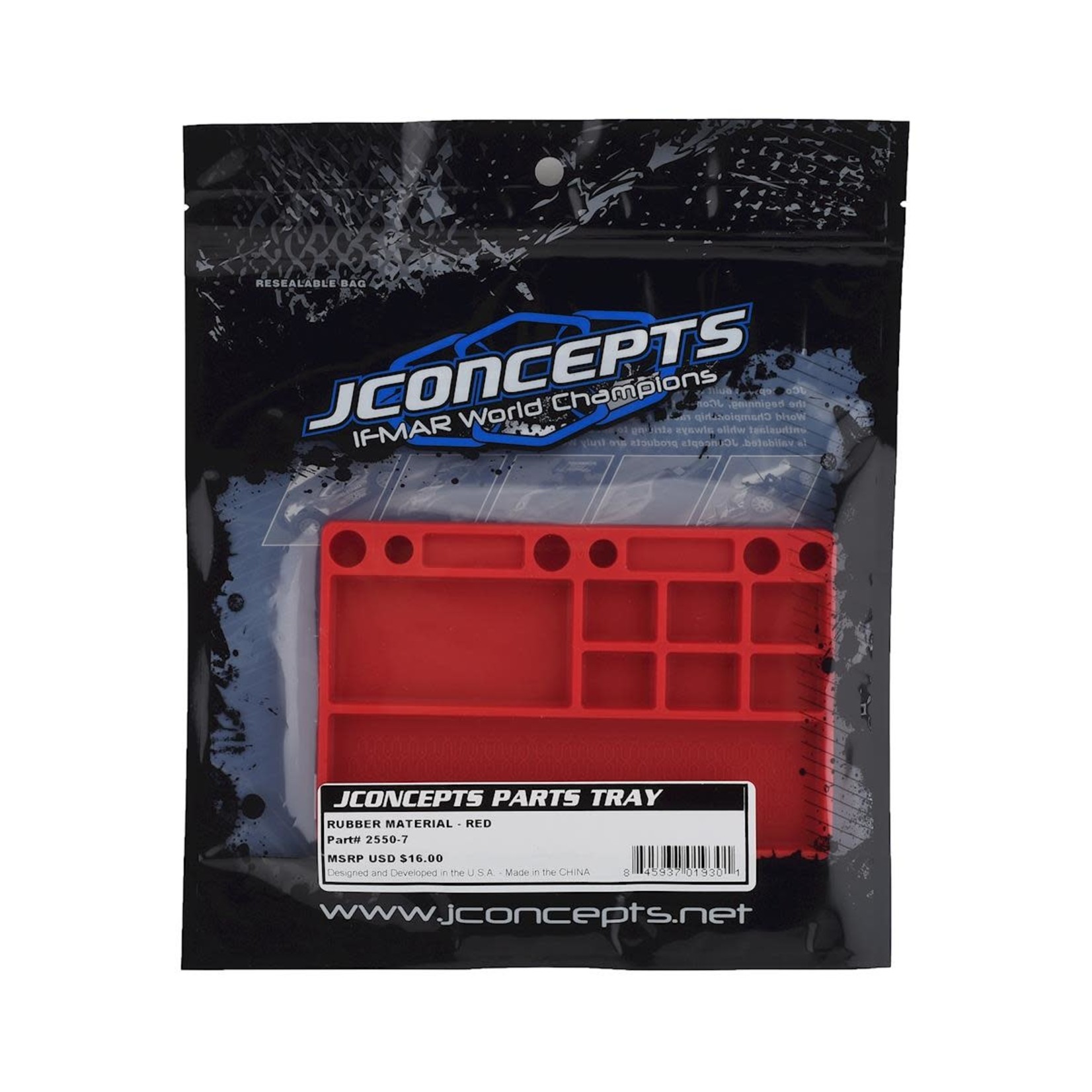 JConcepts #2550-7 JConcepts Rubber Parts Tray (Red)