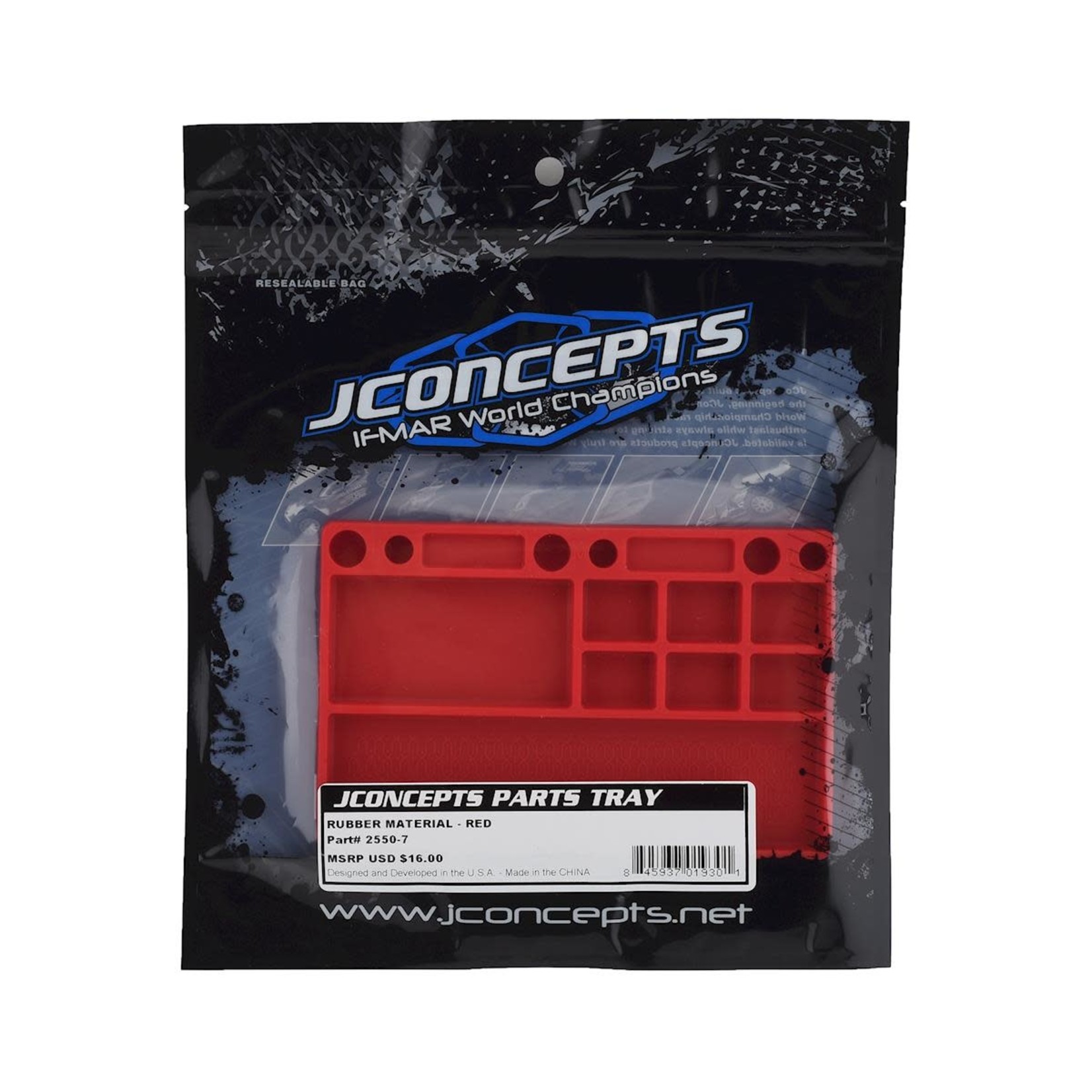 JConcepts JConcepts Rubber Parts Tray (Red) #2550-7