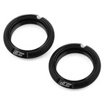 JConcepts #2702-2 JConcepts Team Associated Fin Aluminum 13mm Shock Collars (Black) (2)
