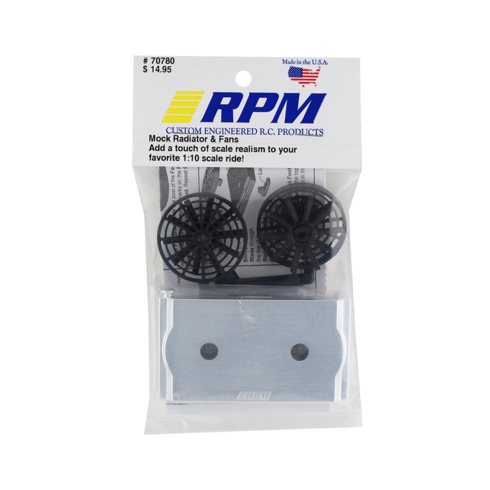RPM RPM 1/10 Scale Mock Radiator & Fans #70780