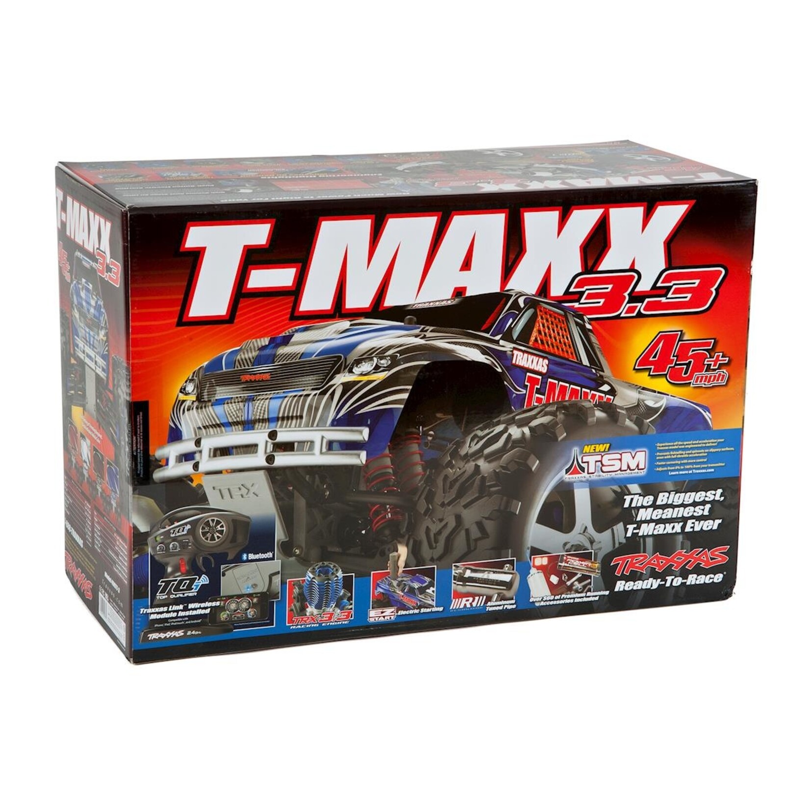 Traxxas Traxxas T-Maxx 3.3 4WD RTR Nitro Monster Truck (Blue) w/TQi, TSM, Telemetry, Battery & DC Charger #49077-3-BLUE