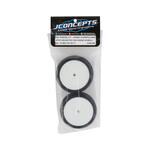 JConcepts #3182-101011 JConcepts Pin Swag 2.2" Pre-Mounted 4WD Front Buggy Tire (White) (2) (Pink) w/12mm Hex