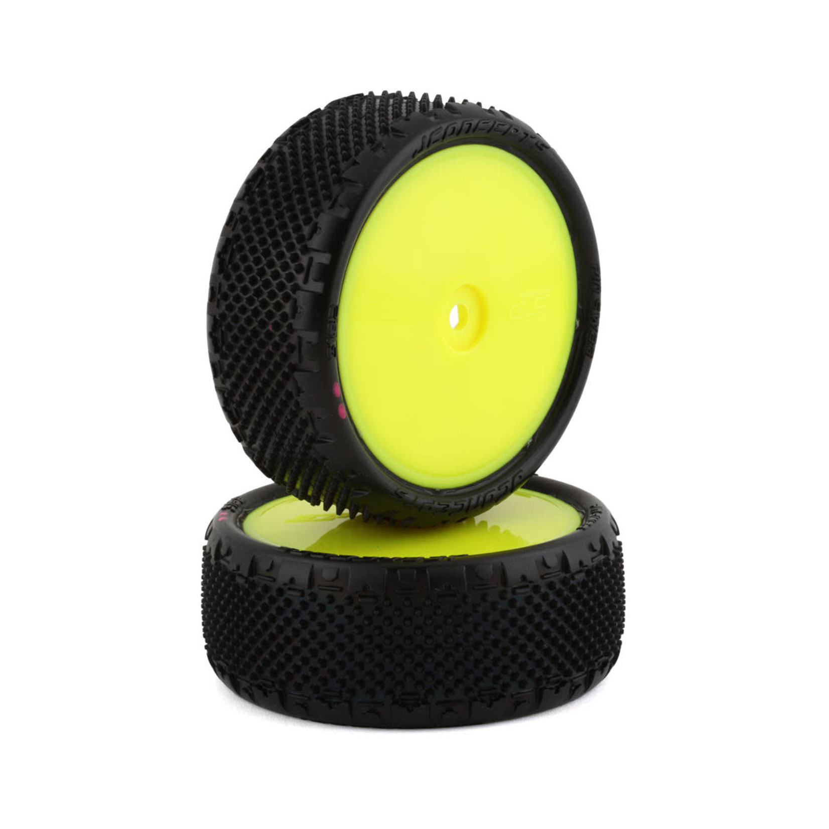 JConcepts #3182-201011 JConcepts Pin Swag 2.2" Pre-Mounted 4WD Front Buggy Tire (Yellow) (2) (Pink) w/12mm Hex