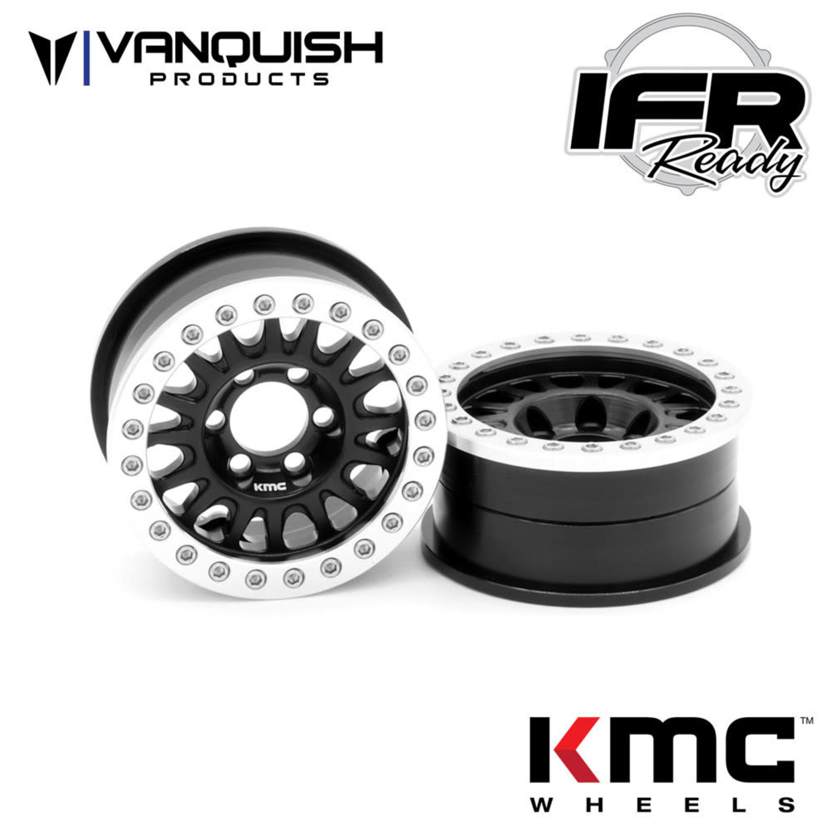 Vanquish Products #VPS07801 Vanquish Products KMC 1.9" KM445 Impact (Black) Crawler Wheels