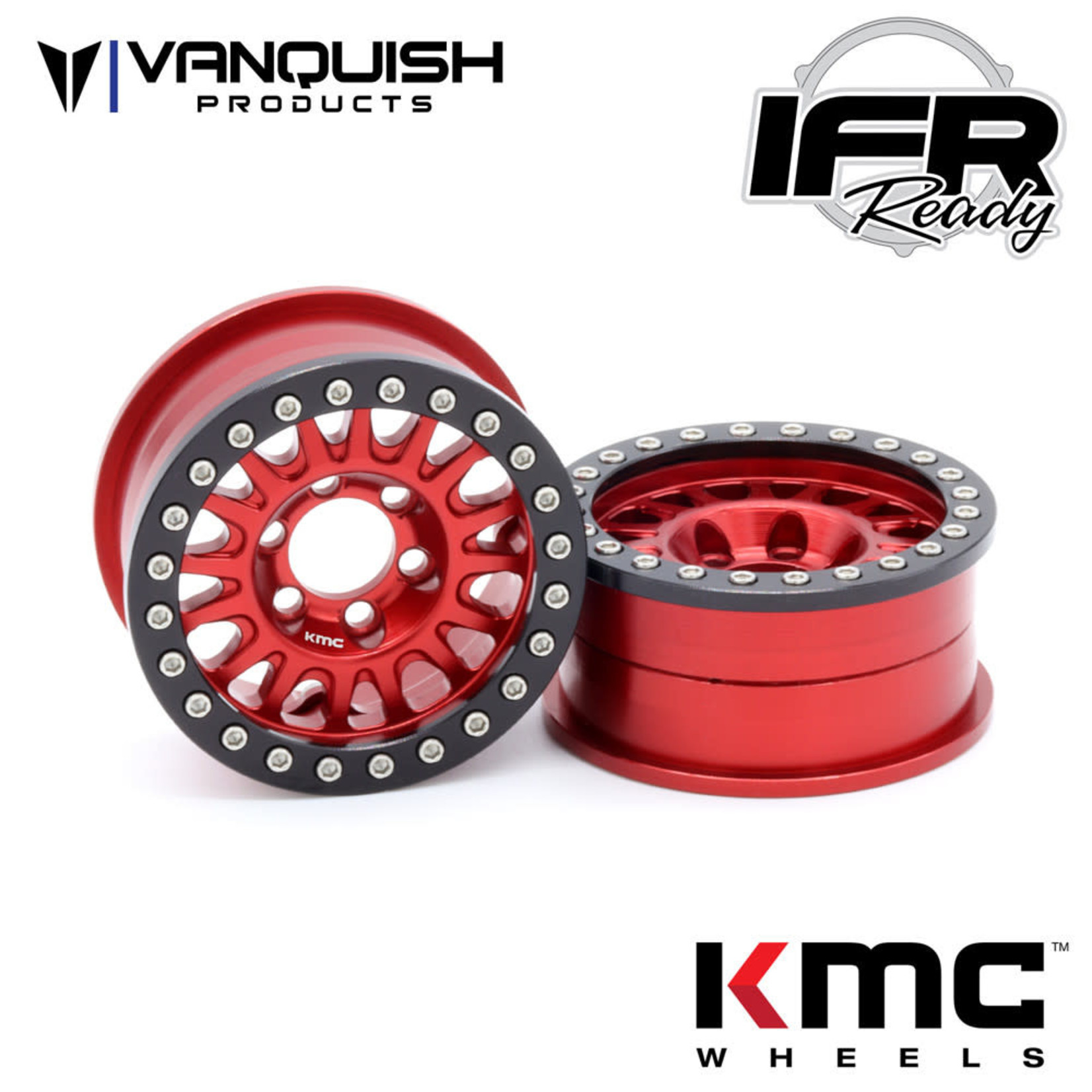 Vanquish Products #VPS07804 Vanquish Products KMC 1.9" KM445 Impact Crawler Wheels (Red)