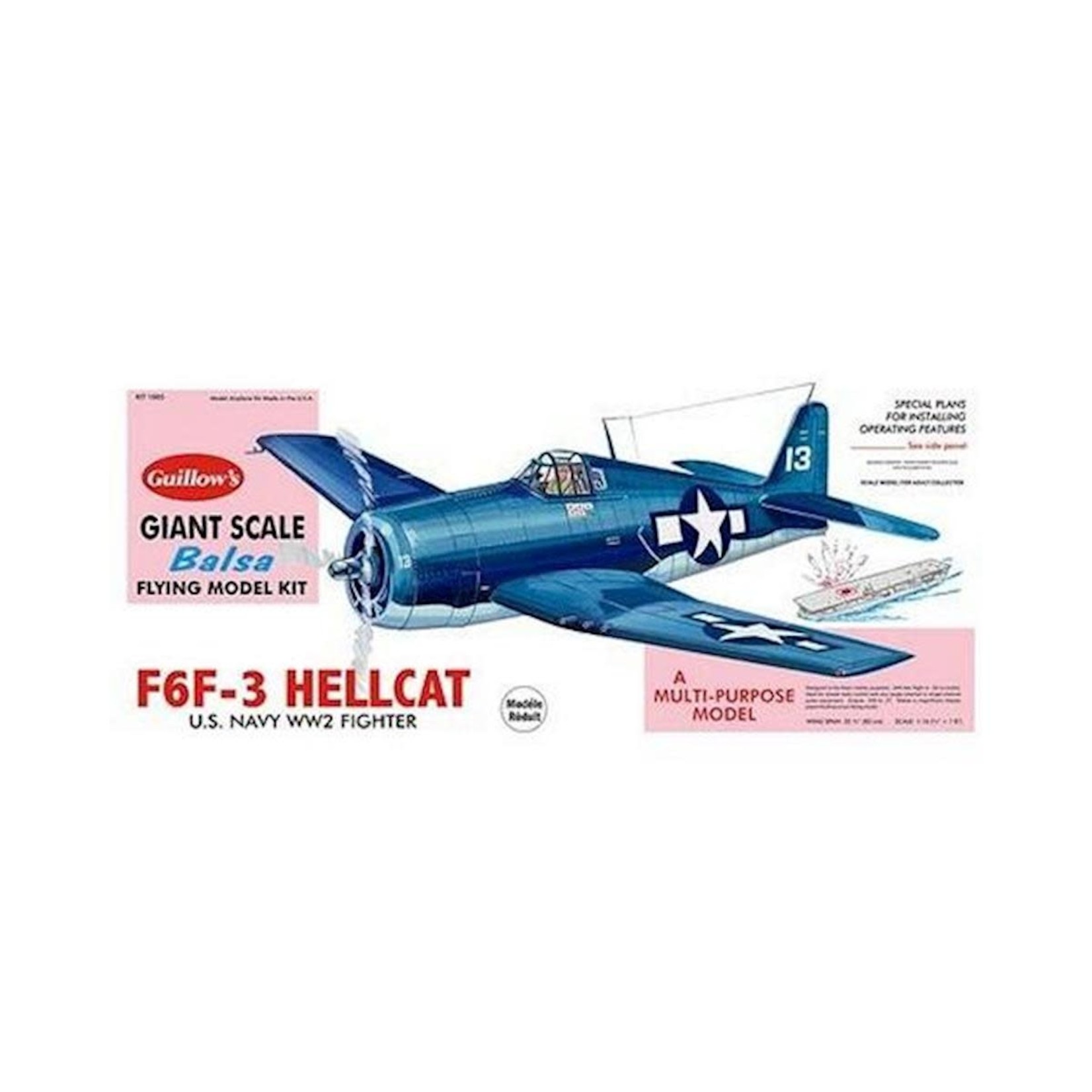 Guillow Guillow Grumman F6F-3 Hellcat Kit, 32.5" #1005