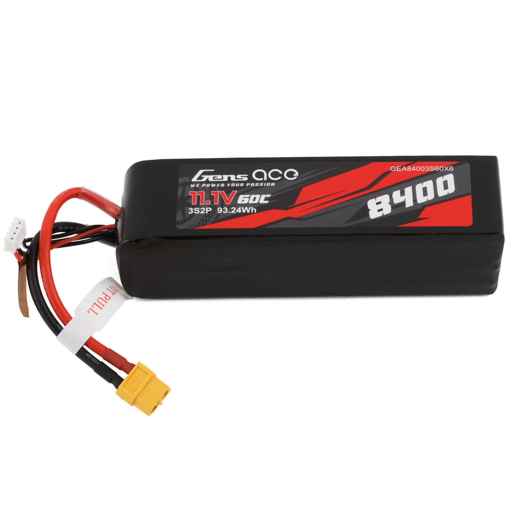Gens Ace Gens Ace 3S LiPo Battery 60C (11.1V/8400mAh) w/XT-60 Connector #GEA84003S60X6