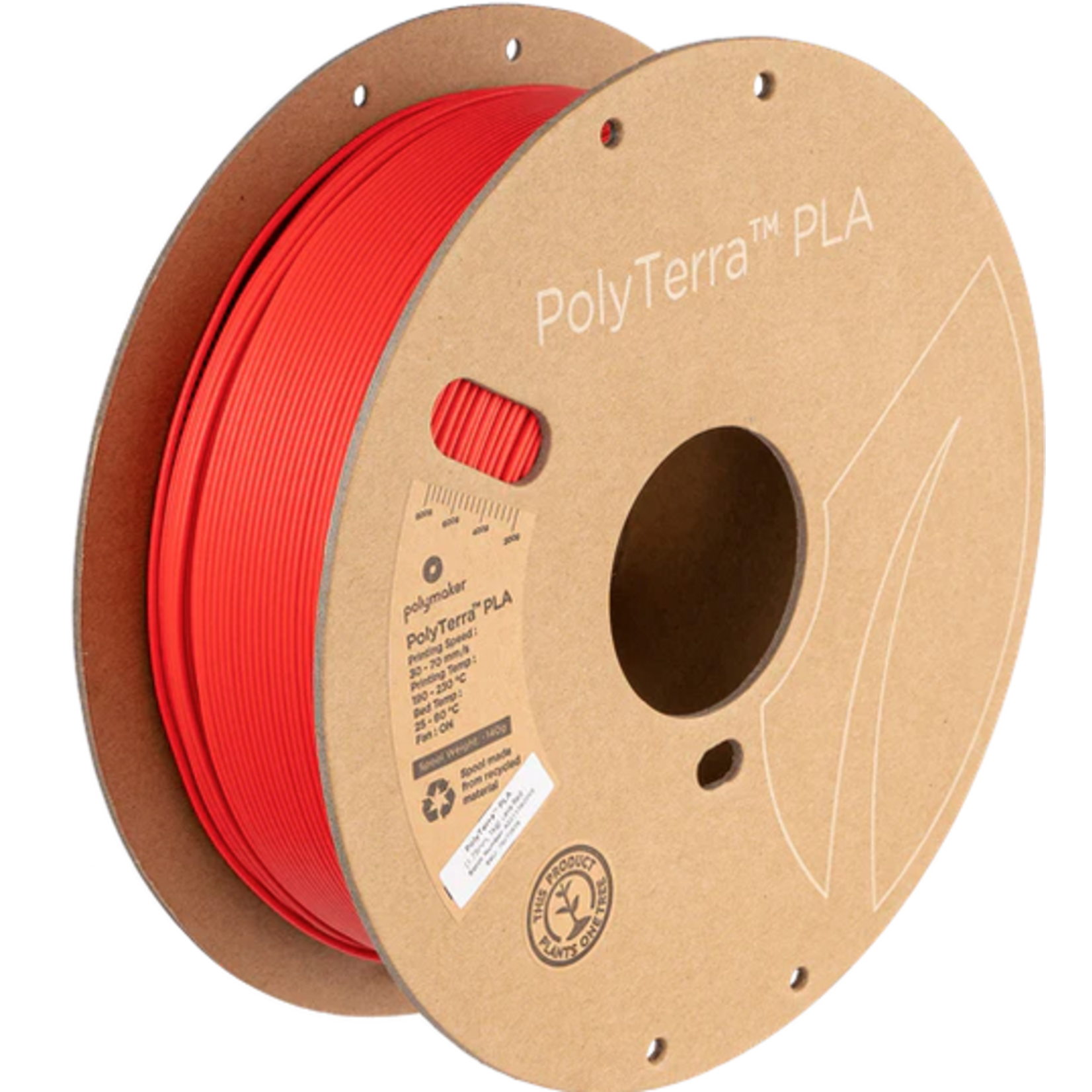 Polymaker Polymaker PolyTerra™ PLA (1kg) (1.75mm, Lava Red) #PM70826