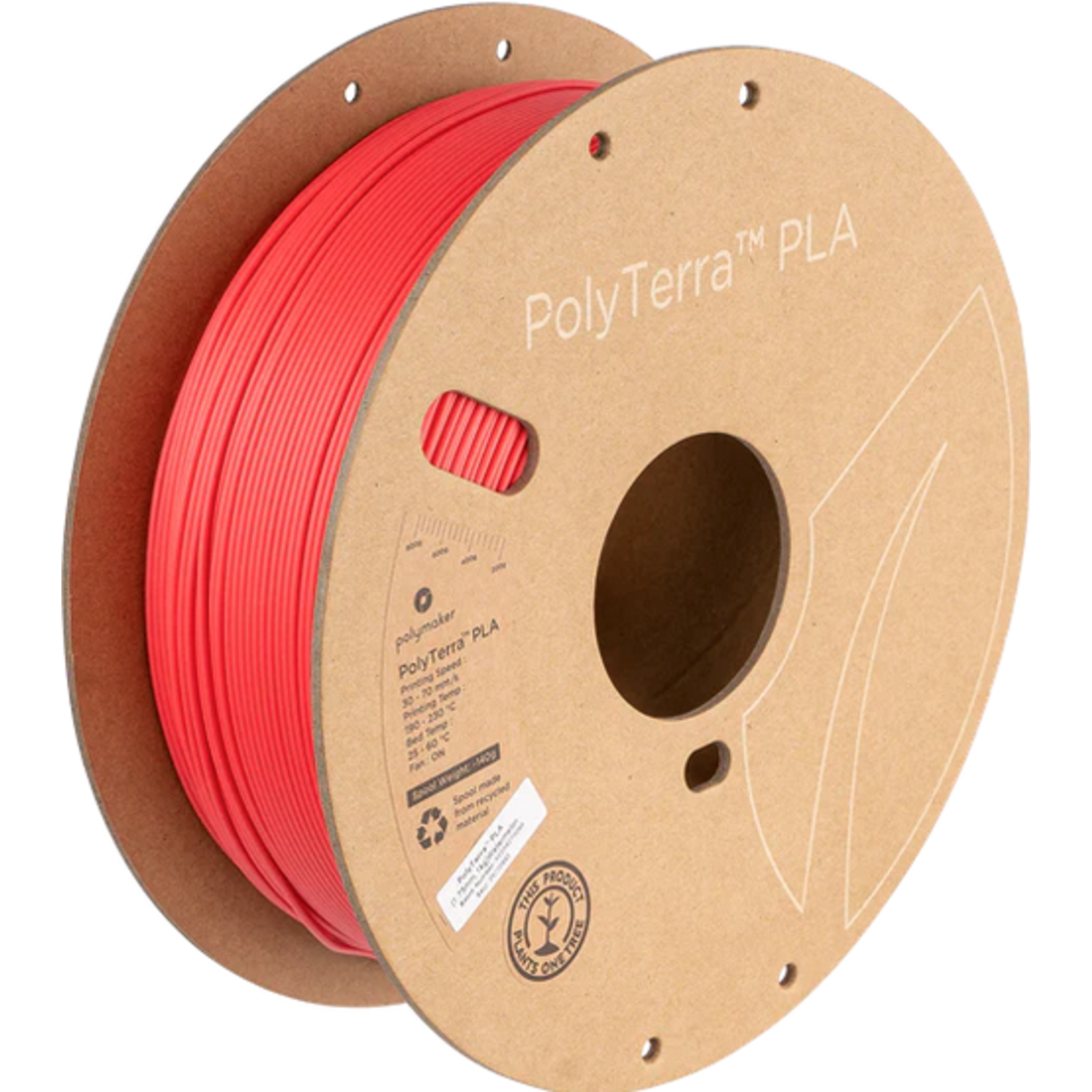 Polymaker #PM70943  Polymaker PolyTerra™ PLA (1kg) (1.75mm, Pastel Watermelon)
