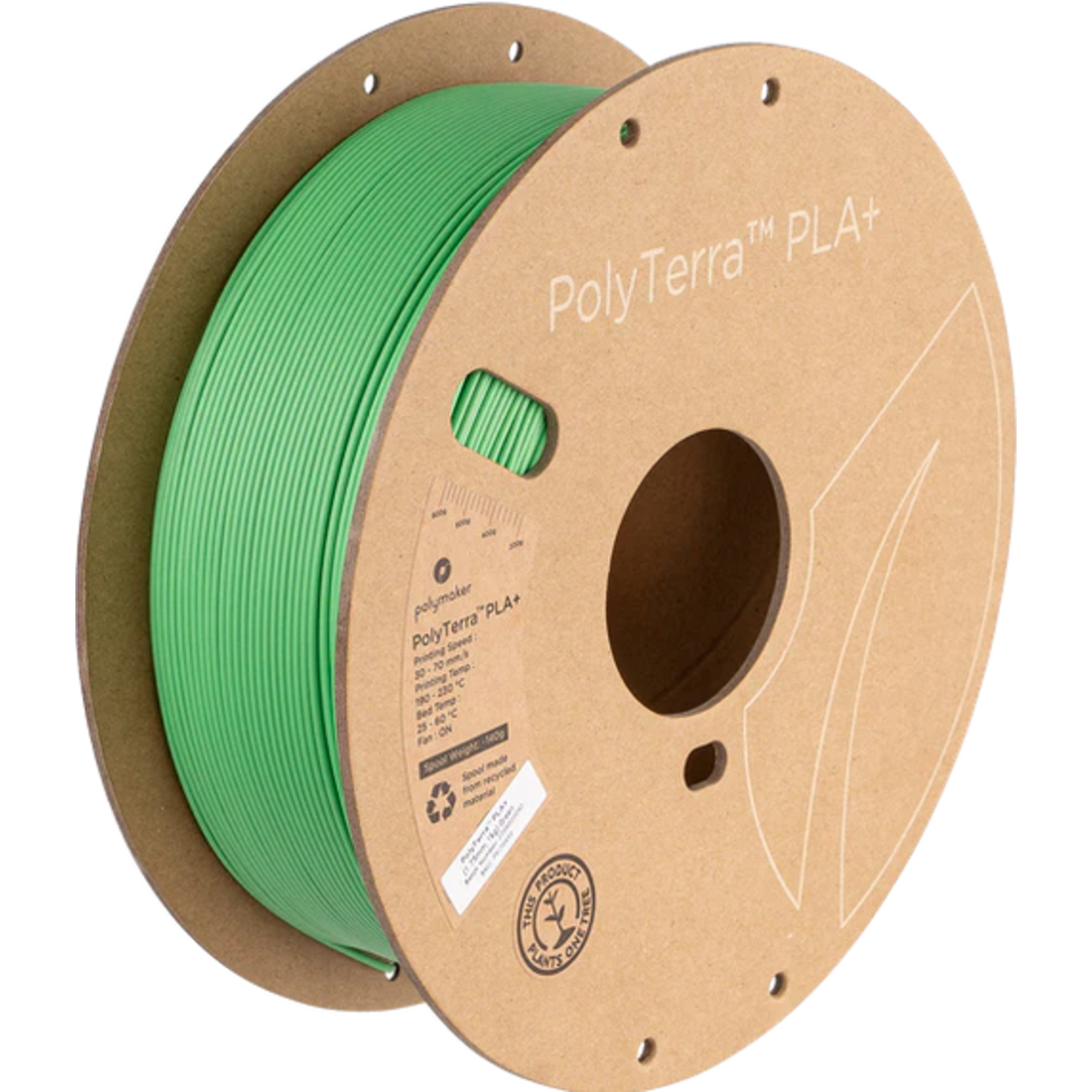 Polymaker Polymaker PolyTerra™ PLA+ (1kg) (1.75mm, Green) #PM70950