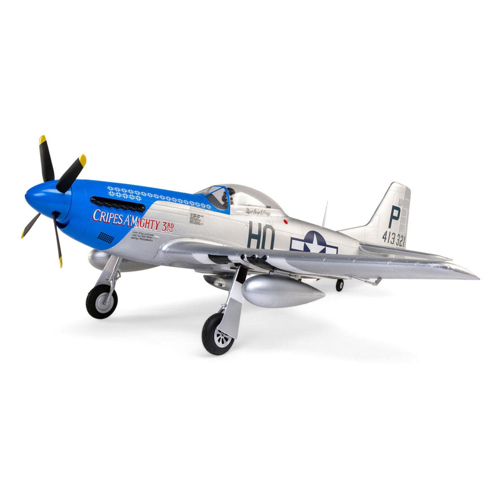 E-flite #EFL089500 E-flite P-51D Mustang "Cripes A'Mighty 3rd" Bind-N-Fly Basic Electric Airplane w/Smart ESC, AS3X & SAFE (1200mm)