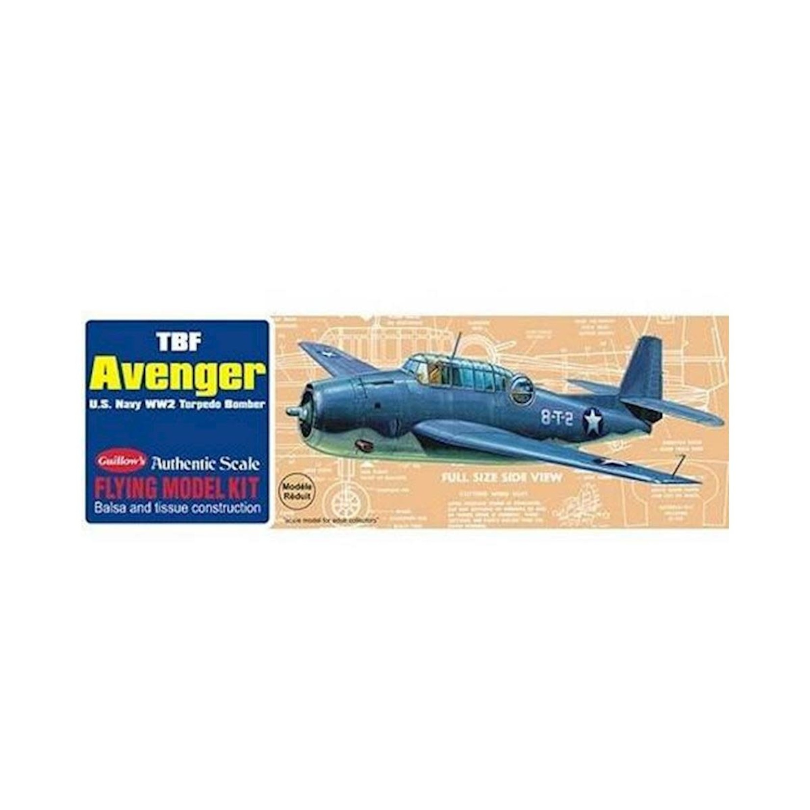 Guillow #509 Guillow's Grumman TBF Avenger Kit, 16.5"
