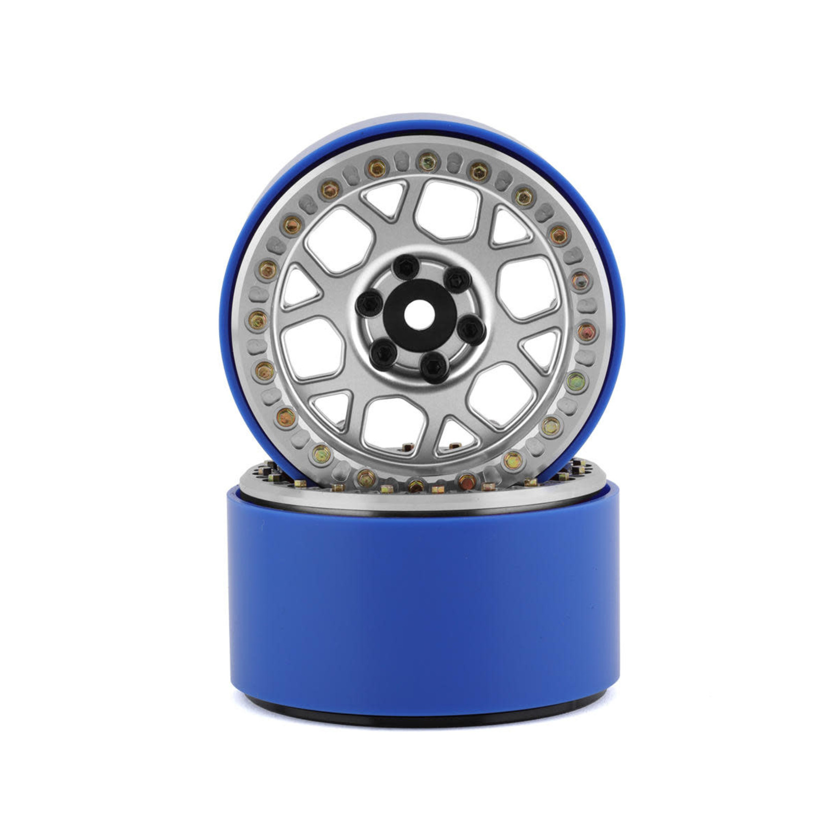 SSD RC #SSD00569 SSD RC 2.2” Boxer PL Beadlock Wheels (Silver) (2)