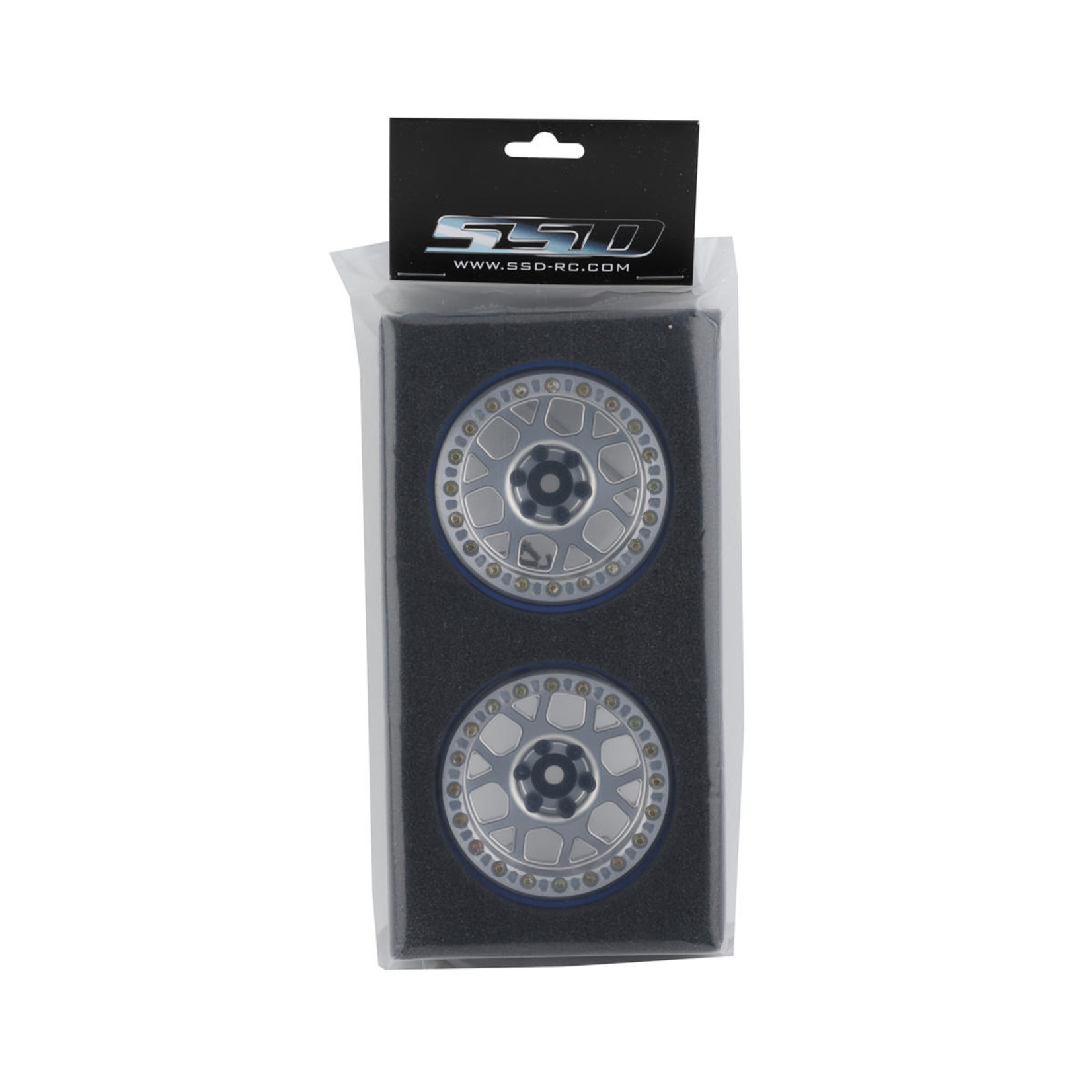 SSD RC #SSD00569 SSD RC 2.2” Boxer PL Beadlock Wheels (Silver) (2)