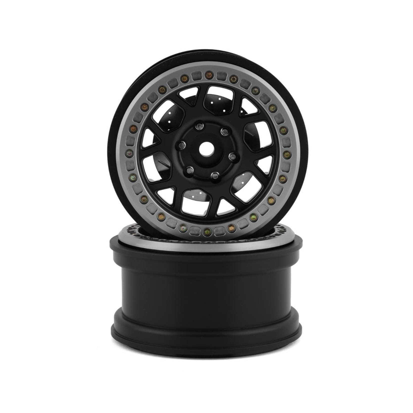 SSD RC #SSD00555 SSD RC 2.9” Boxer Beadlock Wheels w/Brake Rotor (Black) (2)