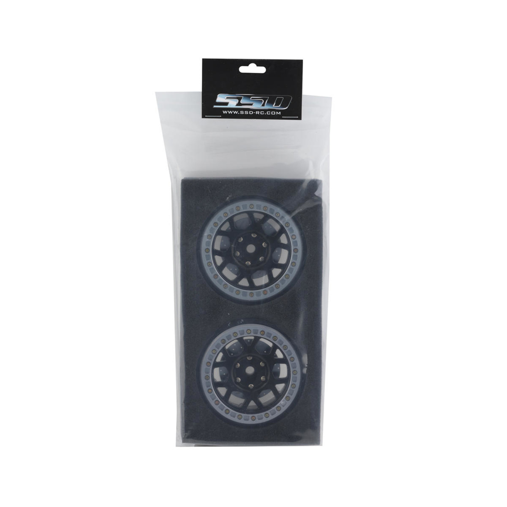 SSD RC #SSD00555 SSD RC 2.9” Boxer Beadlock Wheels w/Brake Rotor (Black) (2)