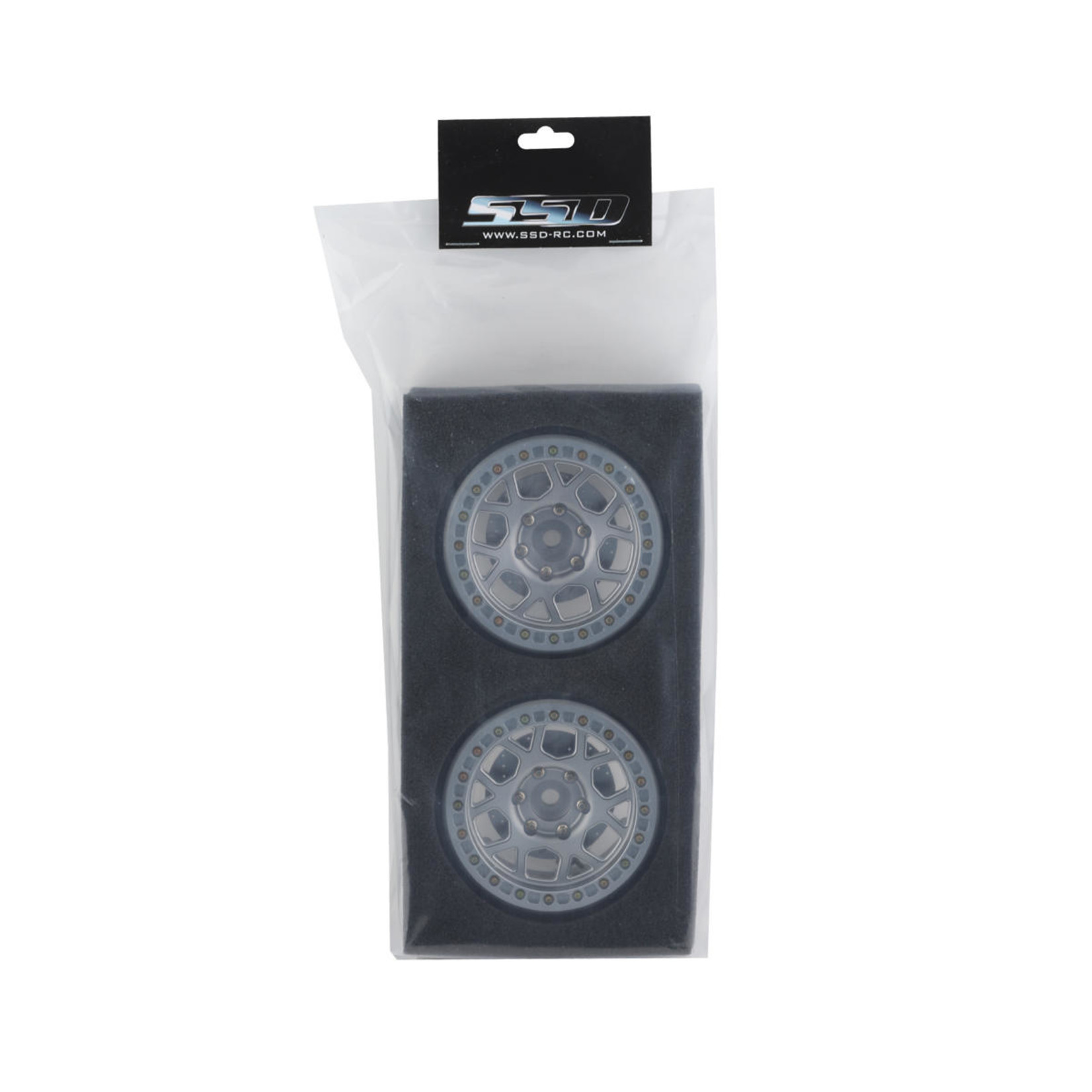 SSD RC SSD RC 2.9” Boxer Beadlock Wheels w/Brake Rotor (Silver) (2) #SSD00557
