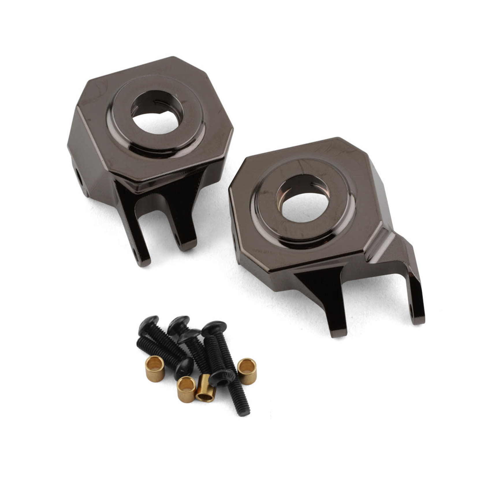 SSD RC #SSD00570 SSD RC VS4-10 Straight Axle Brass Knuckles (Gunmetal) (2) (142g)