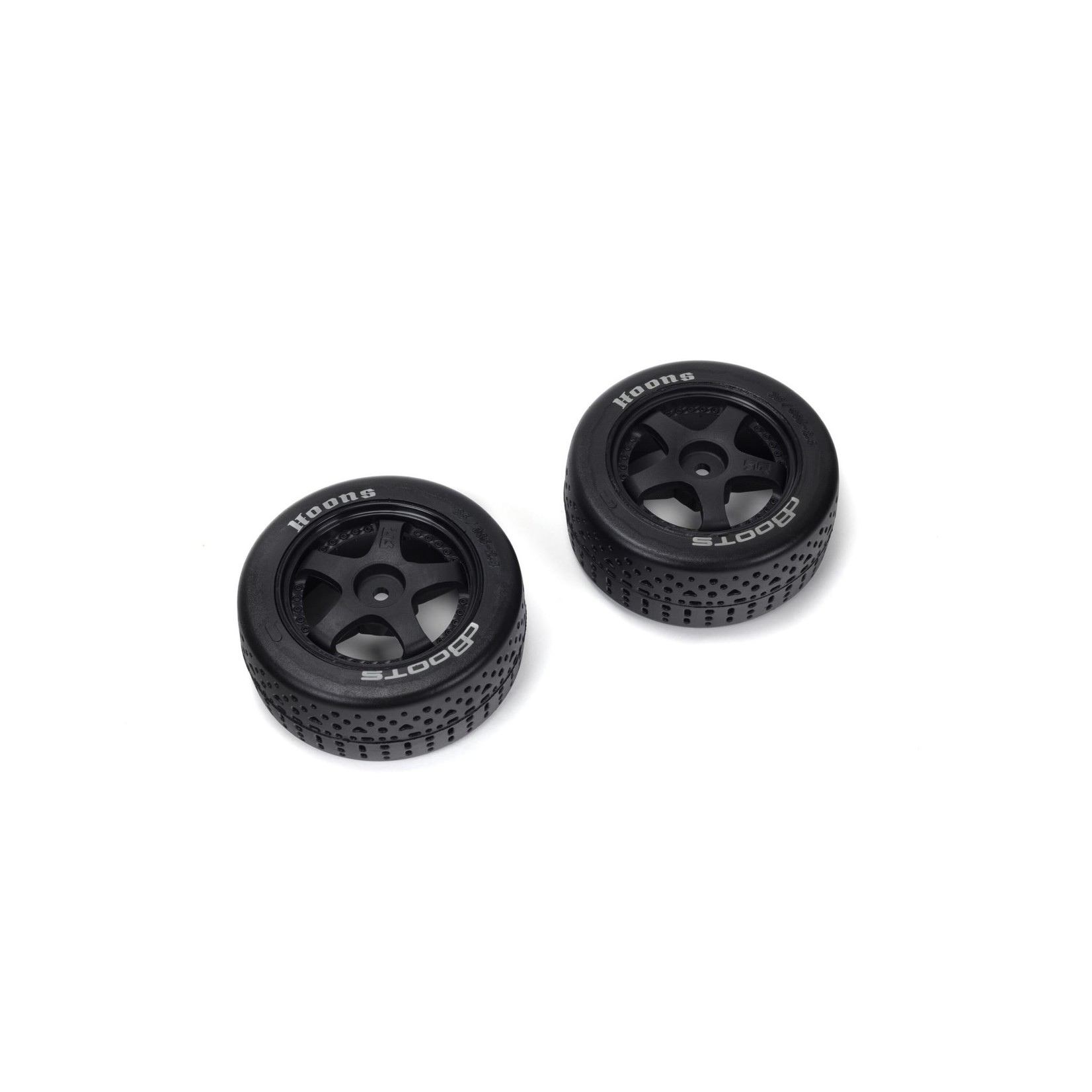 ARRMA #ARA550096  Arrma DBoots Hoons 35/085 2.4 Belted 5-Spoke Pre-Mounted Tires (2) (Silver) w/14mm Hex