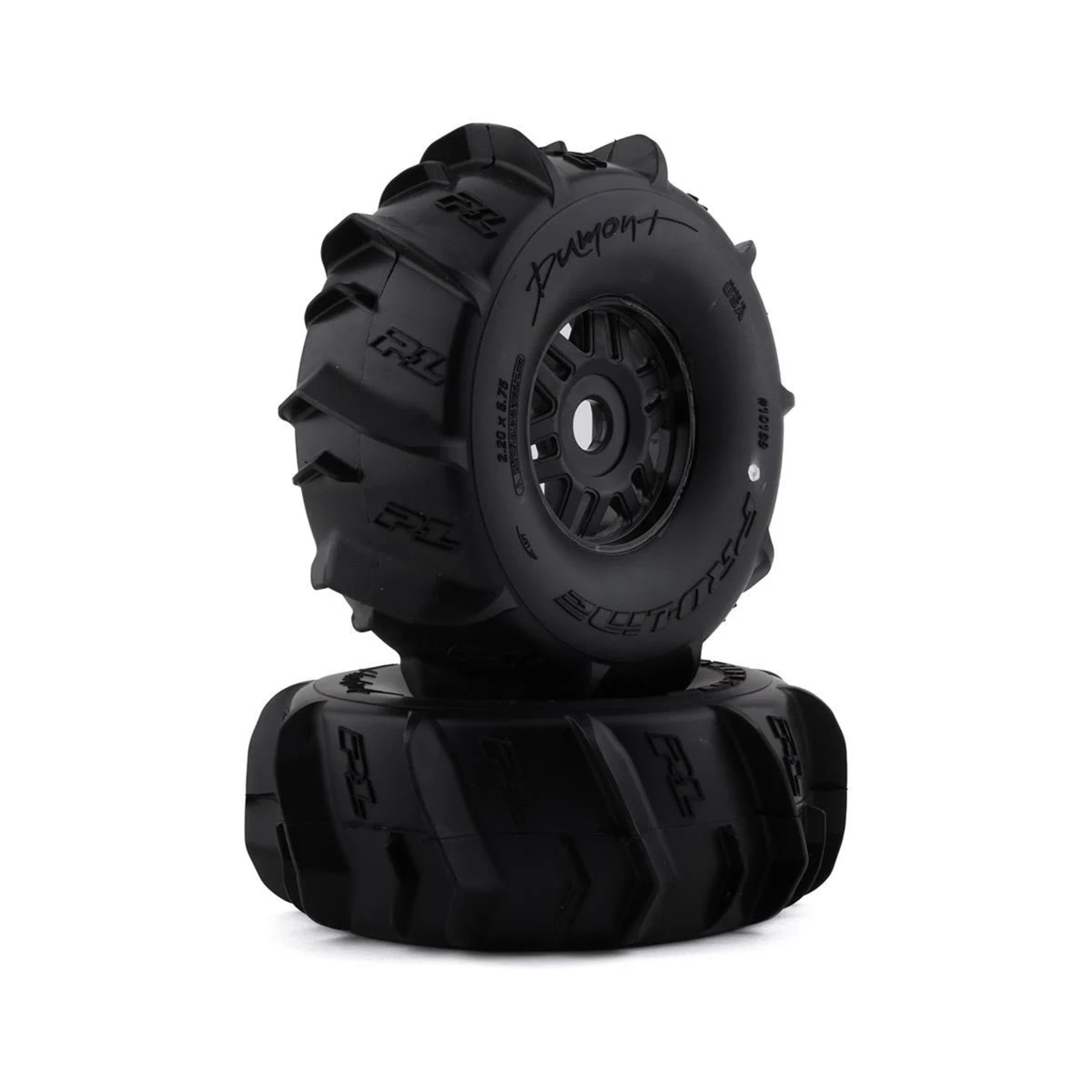Pro-Line #10189-10 Pro-Line Dumont Paddle SC 2.2/3.0 Pre-Mounted Tires w/Mojave Wheels (Black) (2) w/17mm Hex
