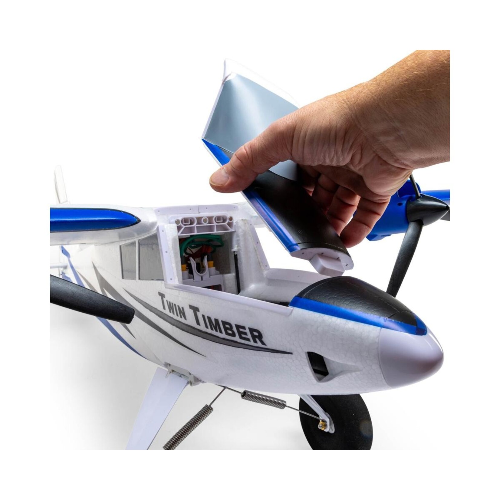 E-flite #EFL23850 E-flite Twin Timber 1.6m BNF Basic Electric Airplane w/AS3X & Safe Select