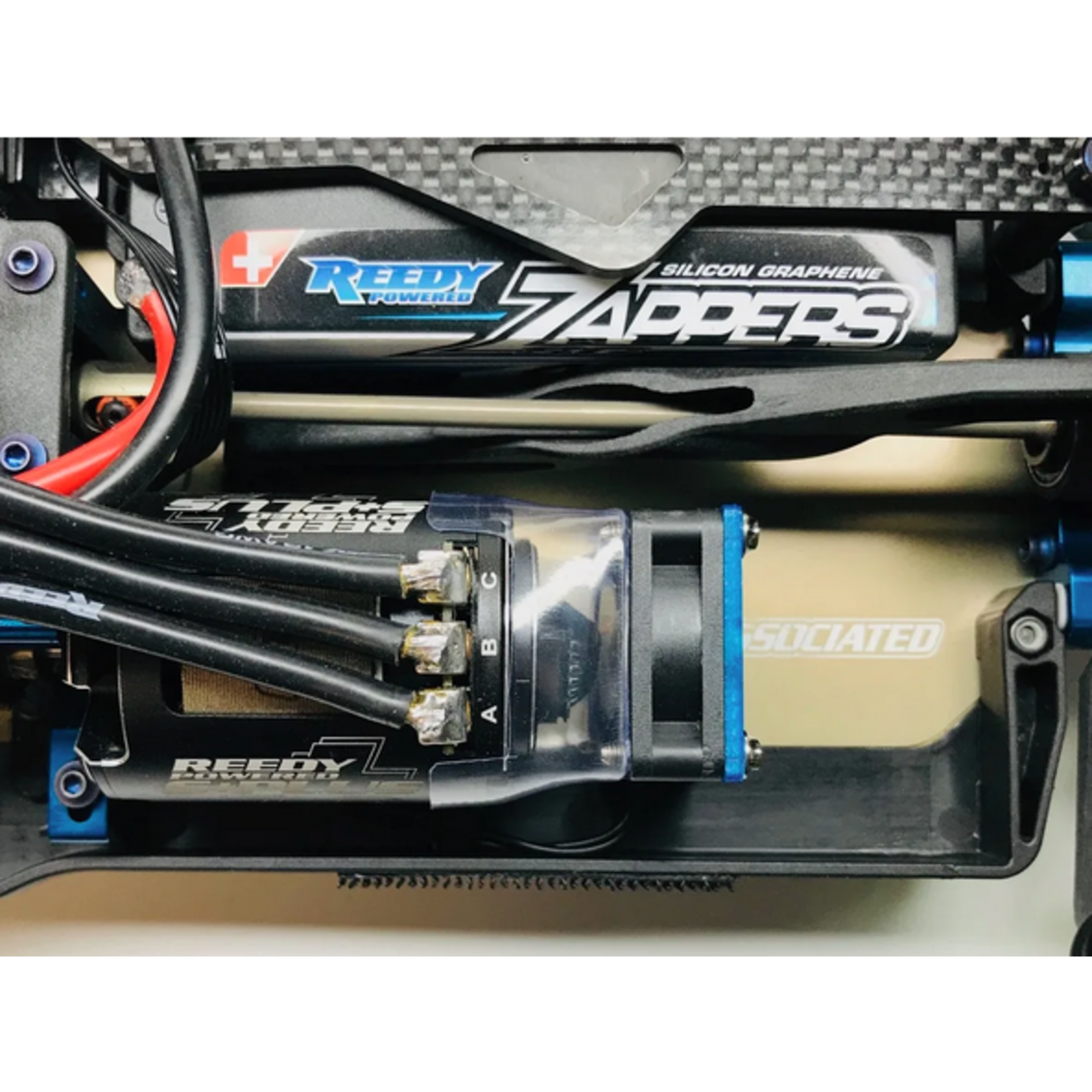 Klinik RC #KRC-INLINE Klinik RC Max Cool Inline Fan Shroud Only AE B64, Xray XB4, Yokomo YZ4, Tekno EB410, Kyosho