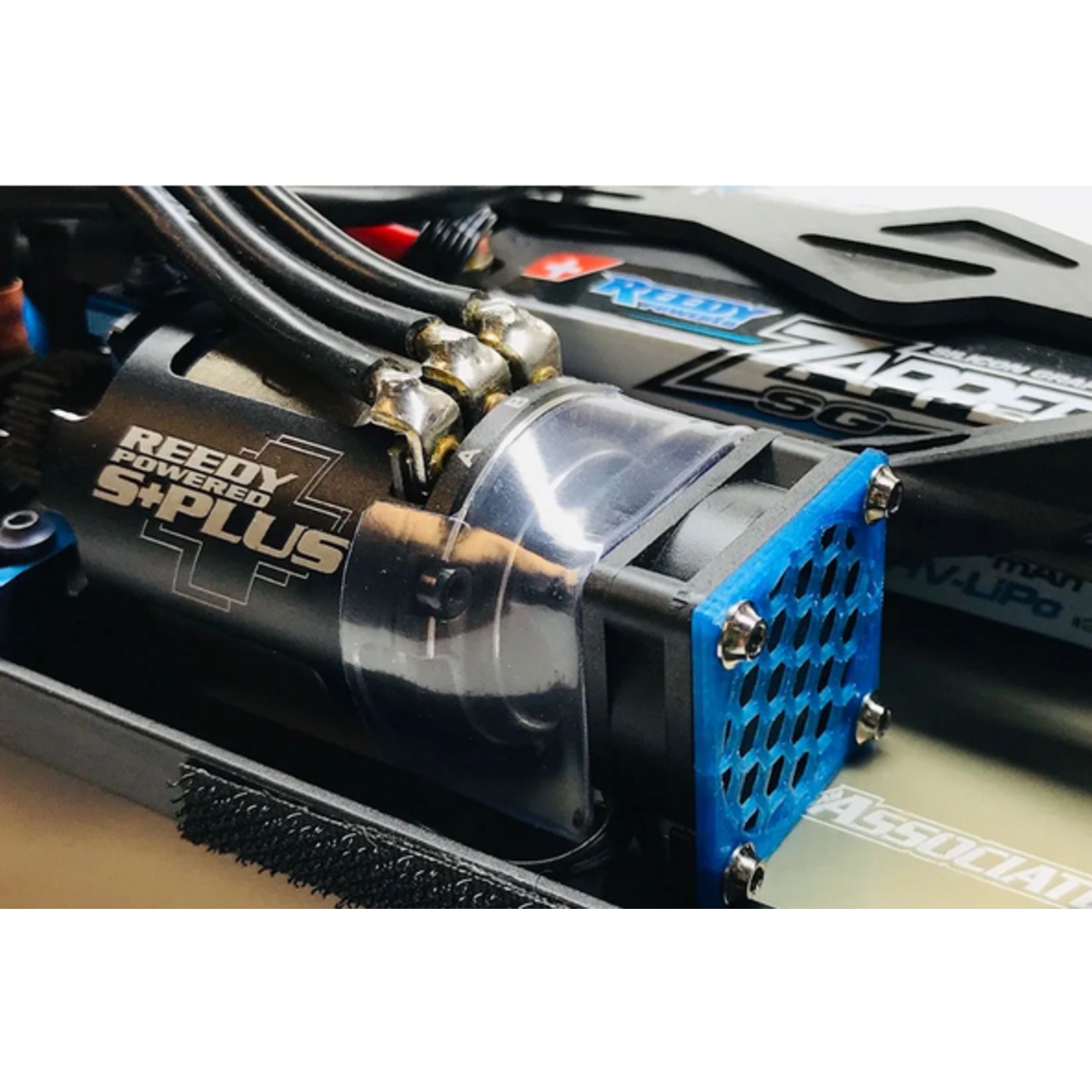 Klinik RC #KRC-INLINE Klinik RC Max Cool Inline Fan Shroud Only AE B64, Xray XB4, Yokomo YZ4, Tekno EB410, Kyosho