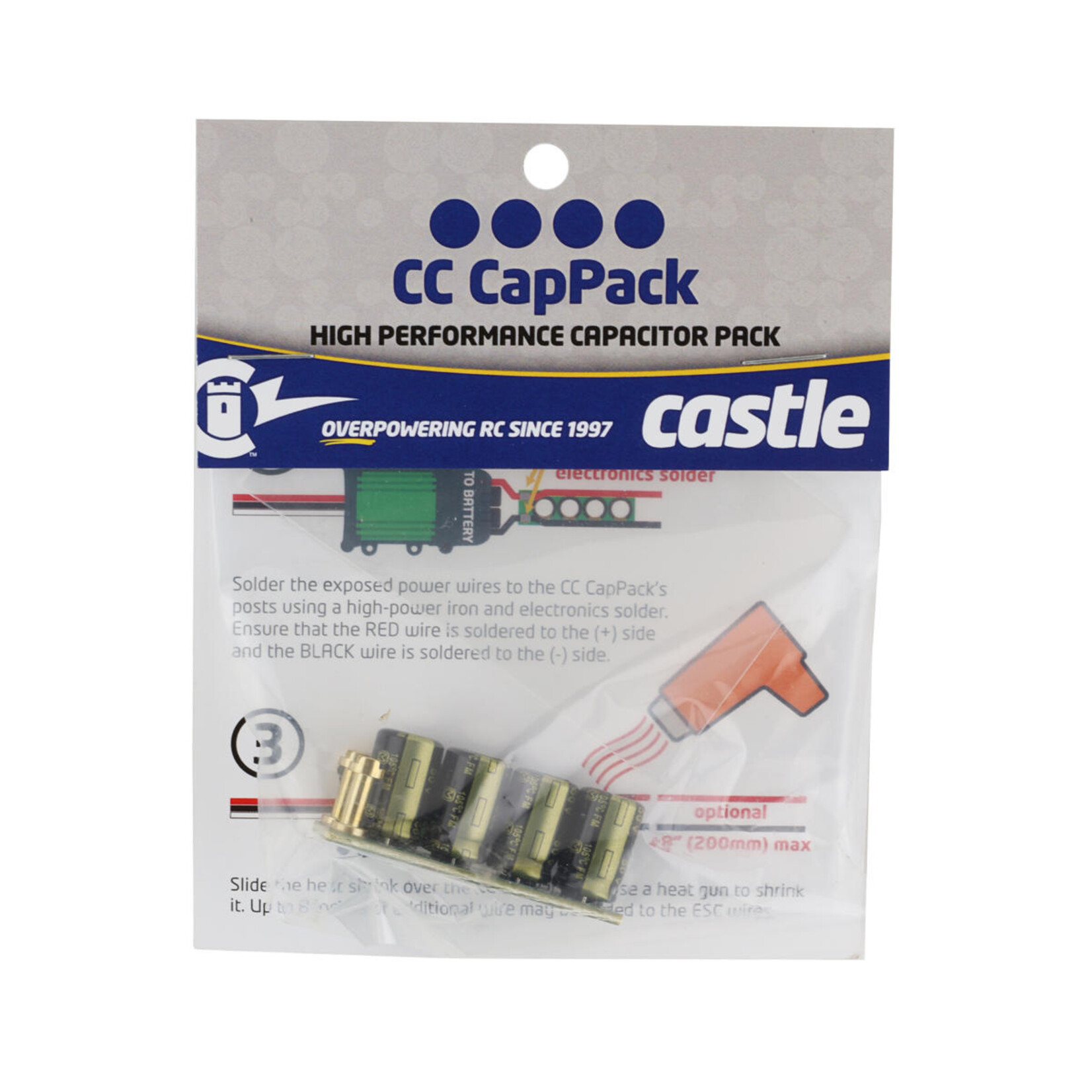 Castle Creations #011-0002-02 Castle Creations 12S CapPack 880UF Capacitor Pack (50V)