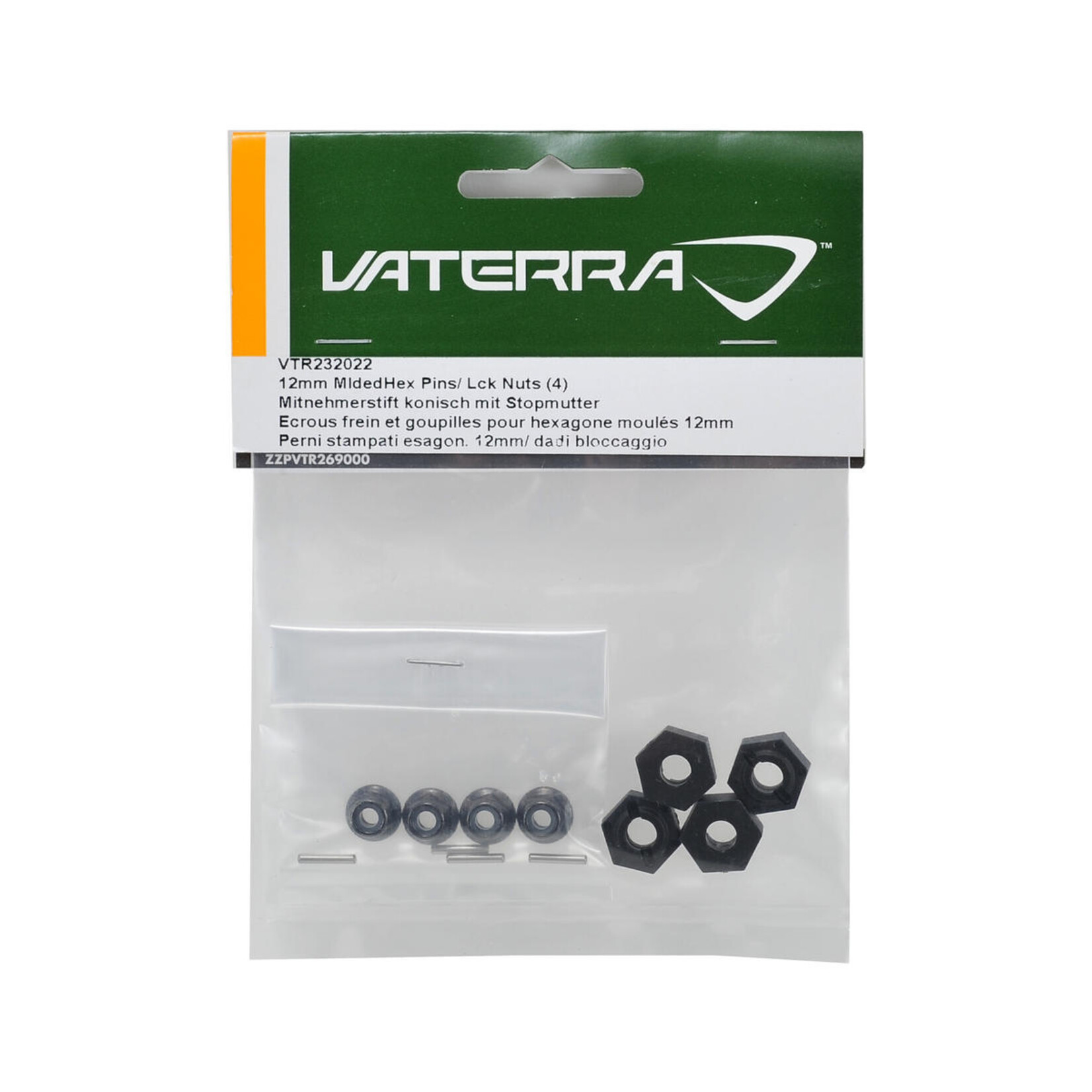 Vaterra Vaterra 12mm Molded Wheel Hex w/Pins & Locknut (4) #VTR232022