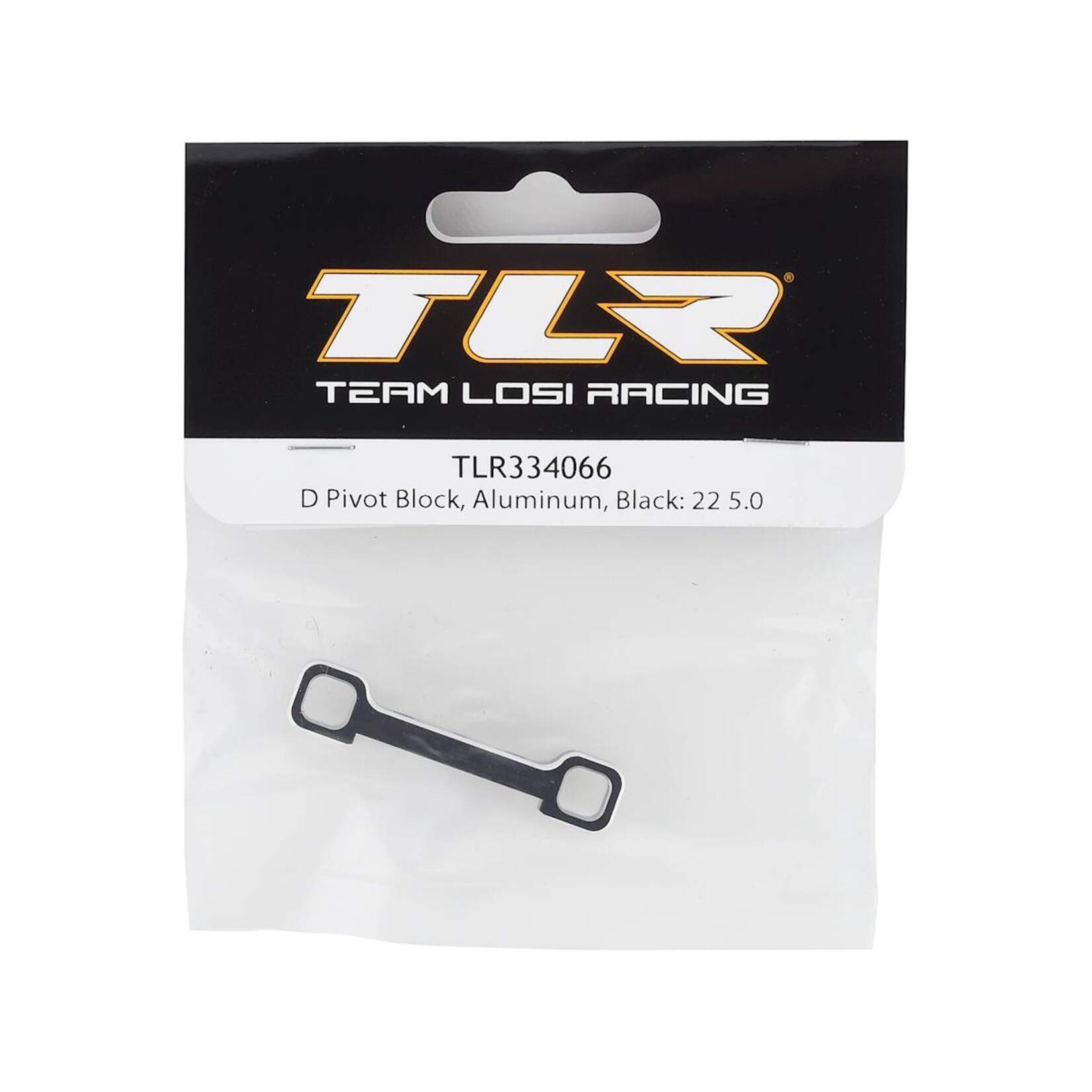 TLR Team Losi Racing 22 5.0 Aluminum "D" Pivot Block (Black) #TLR334066
