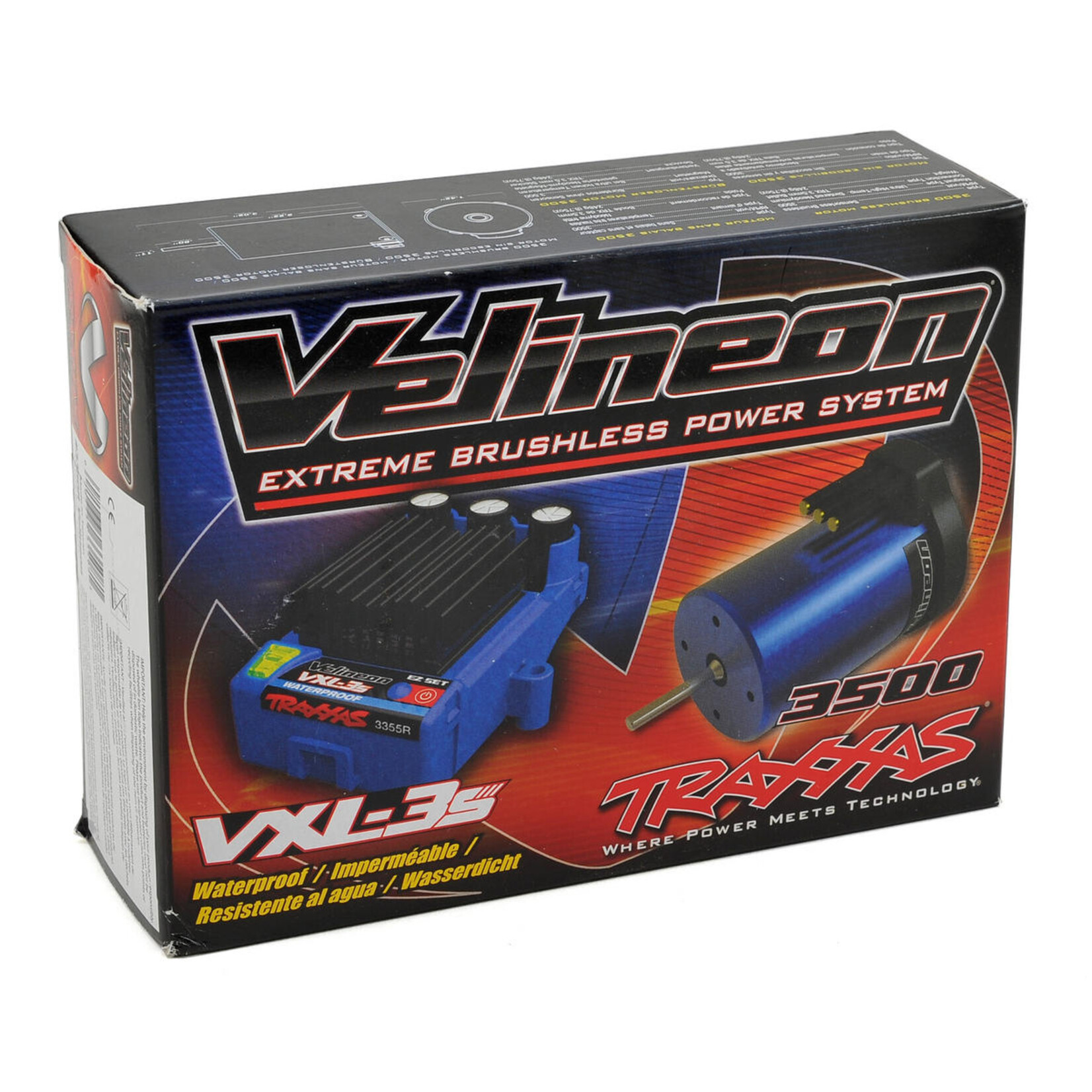 Traxxas #3350R Traxxas VXL-3S Velineon Brushless Power System Combo (Waterproof)