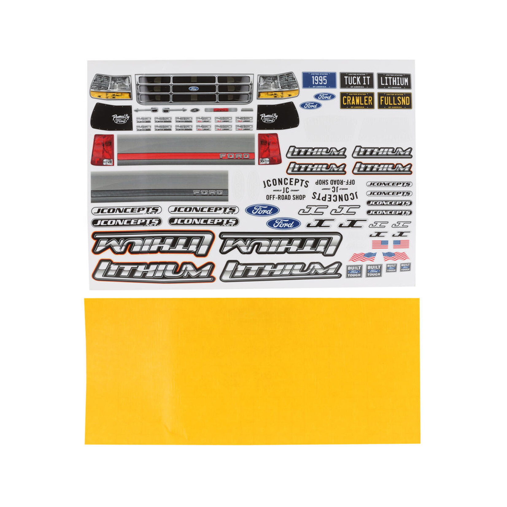 JConcepts #0450 JConcepts Tucked 1995 Ford F-150 Rock Crawler "Pre-Trimmed" Body (Clear) (12.3")