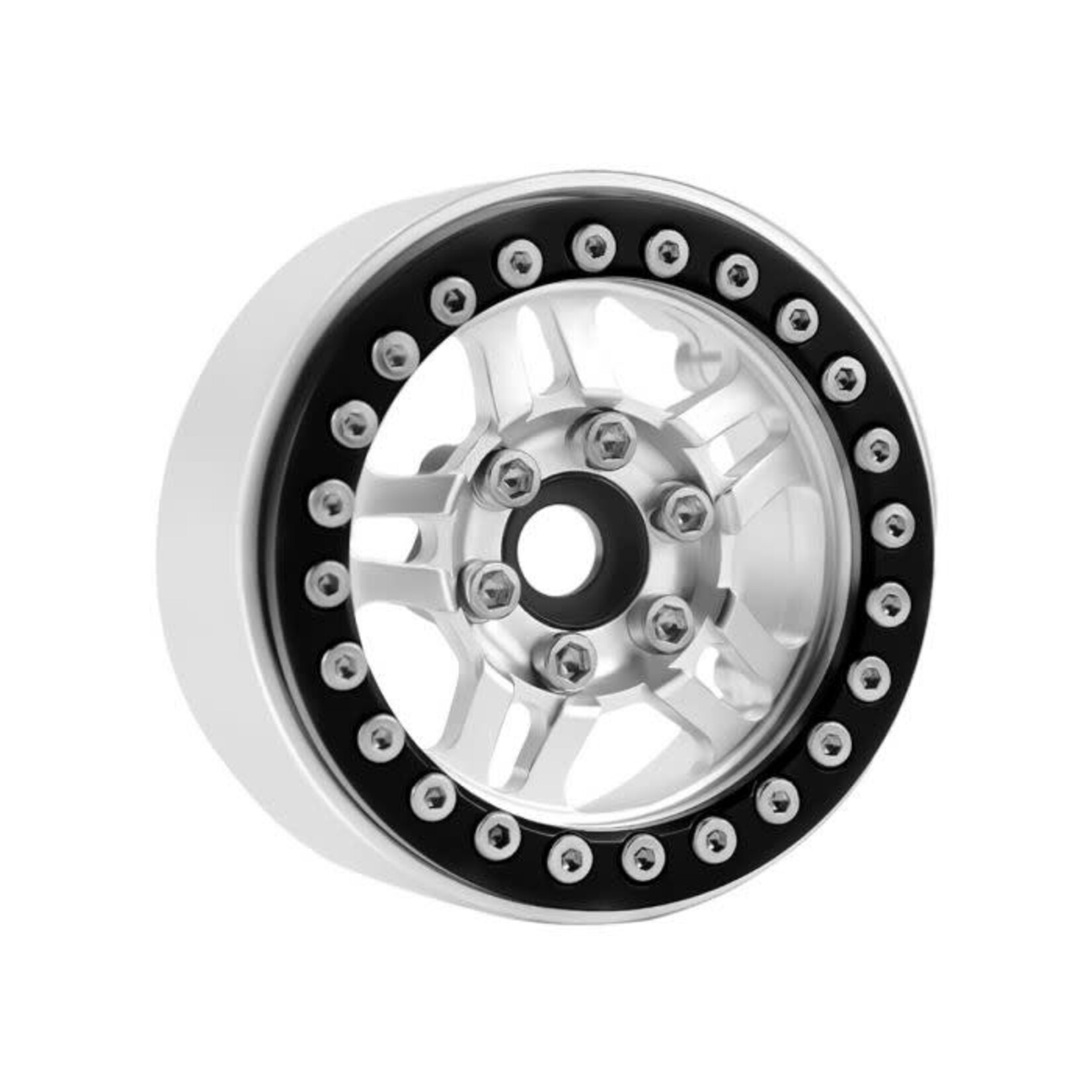 Power Hobby #PHB5053SILVER  Power Hobby 1/10 Scale B4 Aluminum Beadlock Crawler Wheels (4)