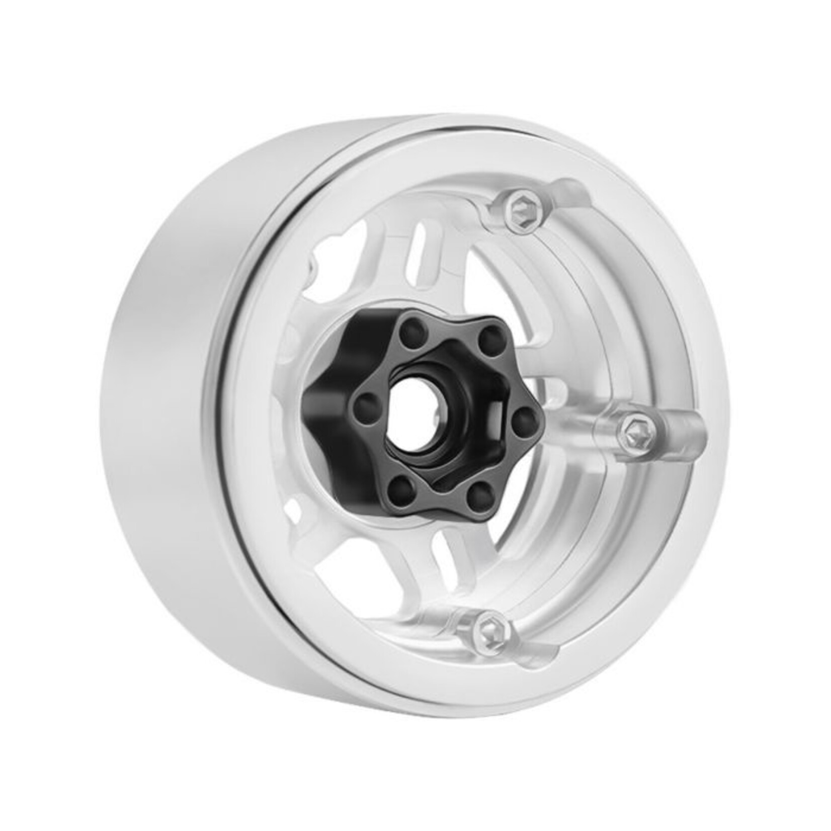 Power Hobby #PHB5053SILVER  Power Hobby 1/10 Scale B4 Aluminum Beadlock Crawler Wheels (4)