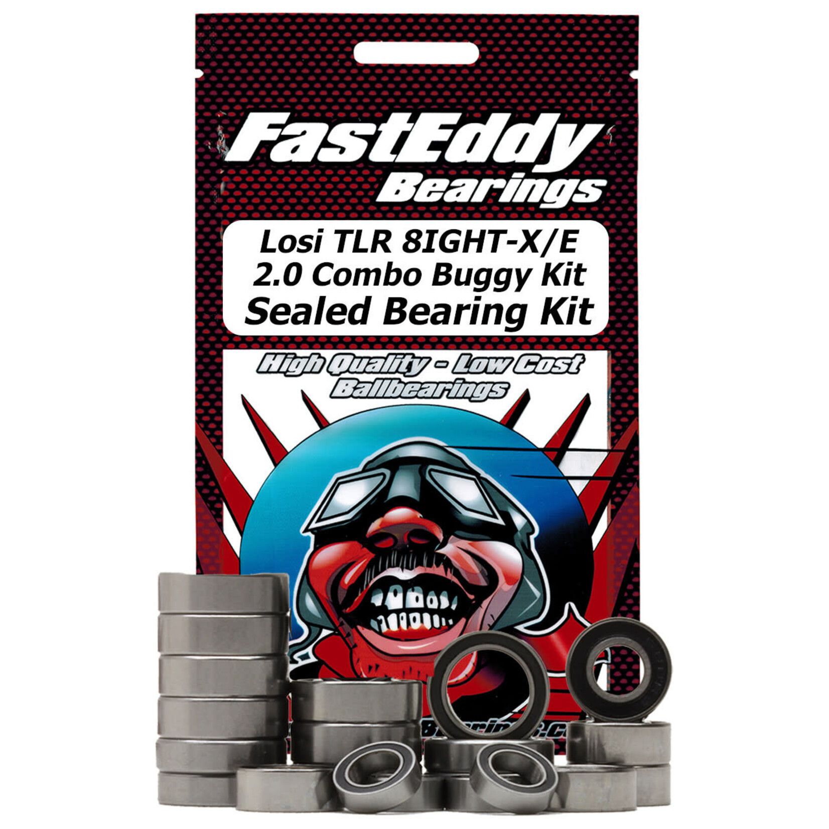 FastEddy #TFE8586  FastEddy Bearings Losi TLR 8IGHT-X/E 2.0 Combo Buggy Kit Sealed Bearing Kit